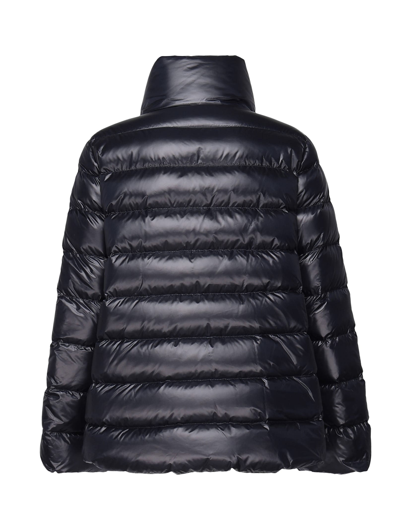 Fay Cape In Black Lightweight Nylon In Petrol Blue
