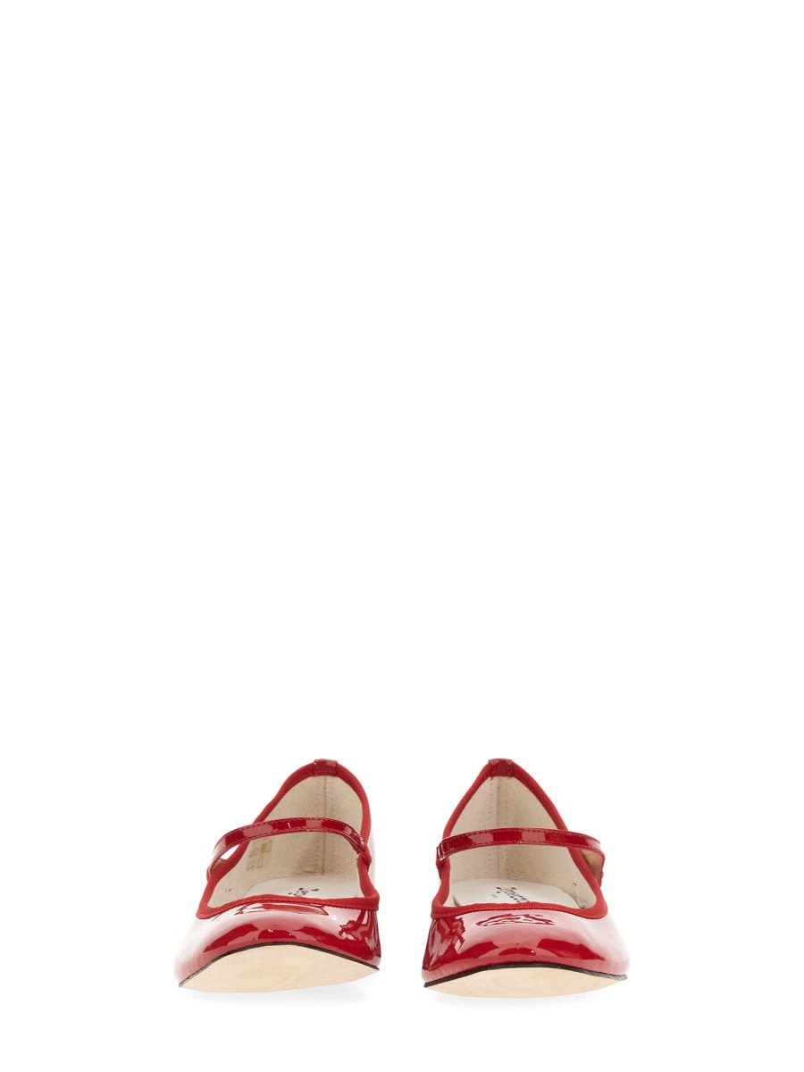 Repetto 30mm Rose Patent Leather Mary Jane Heels In Red