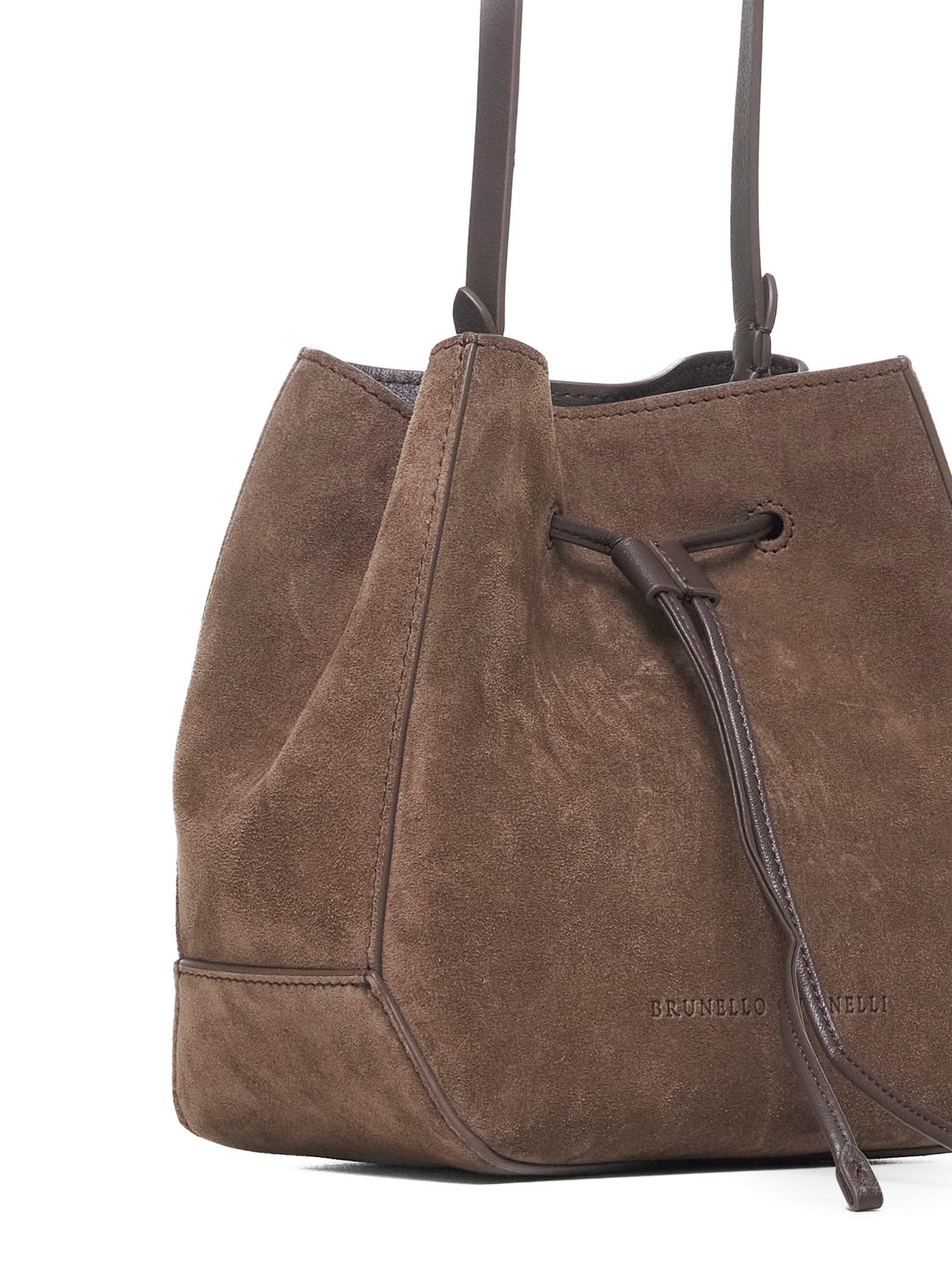 Shop Brunello Cucinelli Shoulder Bag In Brown