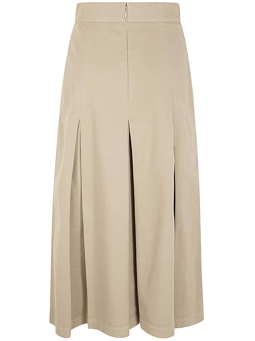 Shop Aspesi Midi Skirt In Stone