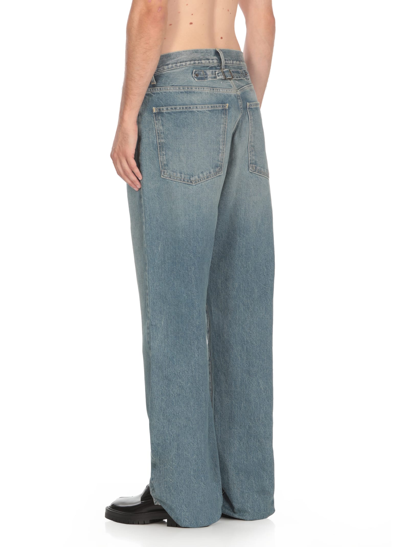 Shop Maison Margiela Cotton Jeans In Blue