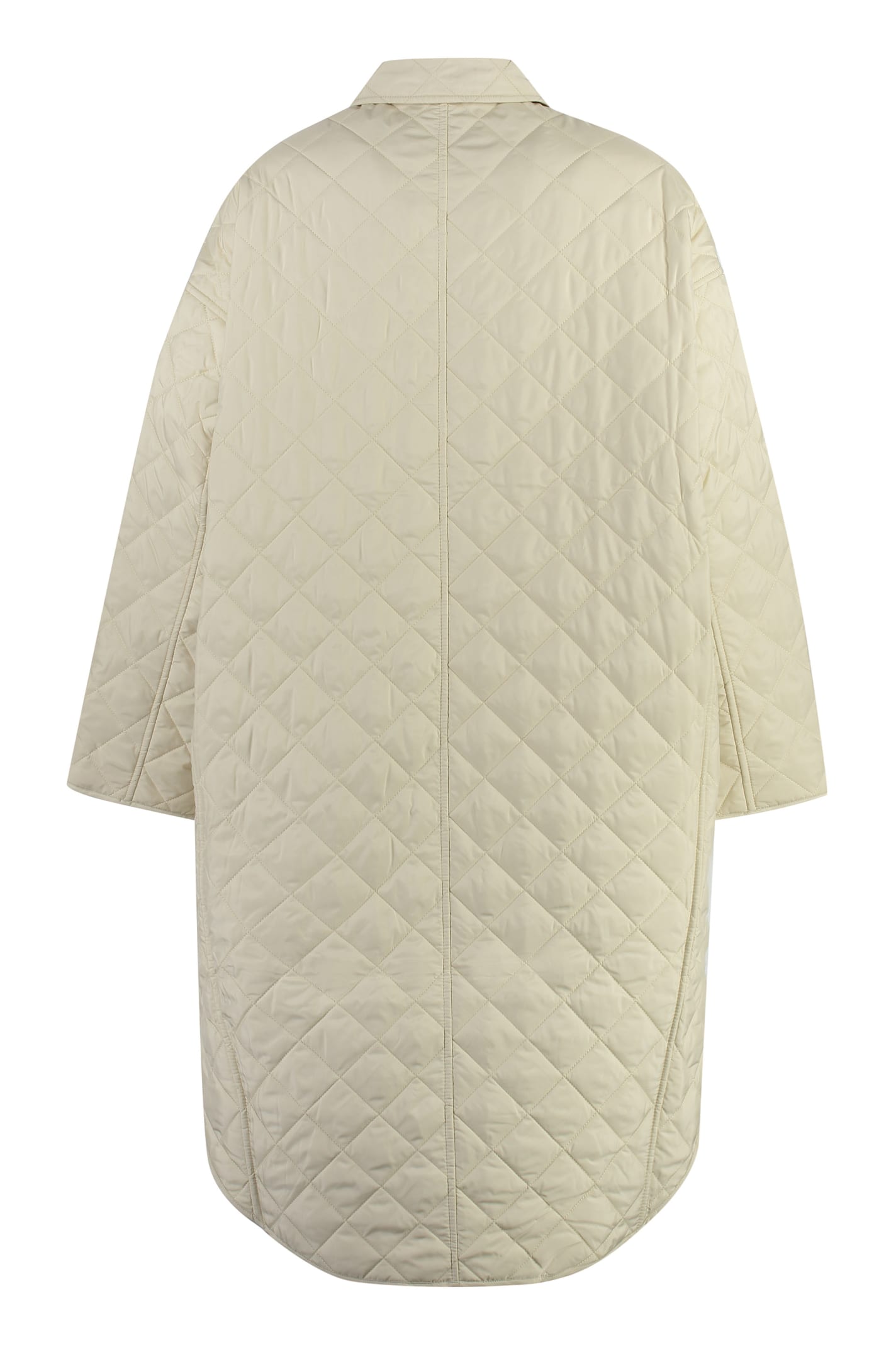 Shop Totême Techno Fabric Padded Jacket In Ivory