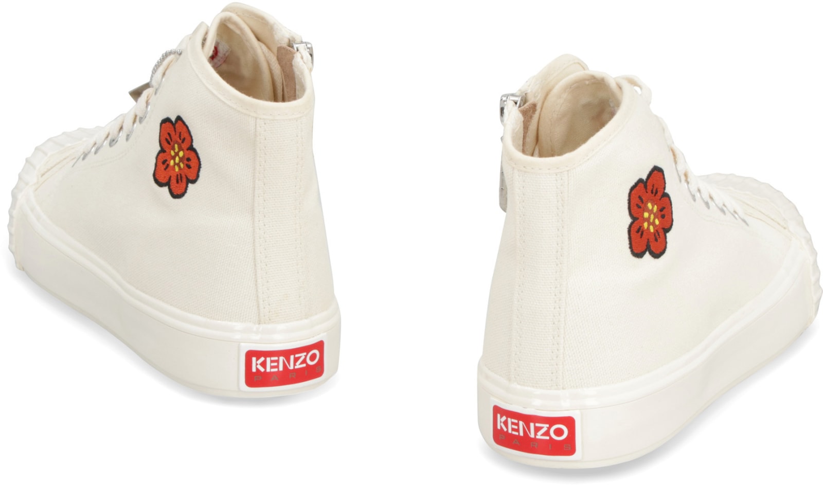 Shop Kenzo School High-top Sneakers In Creme