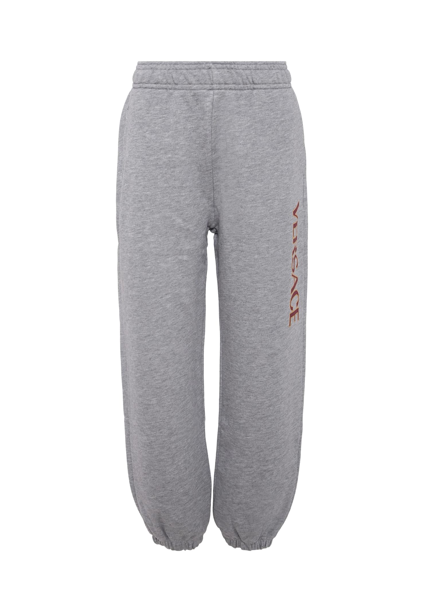 Versace Grey Trouser For Kids With Logo In Gray