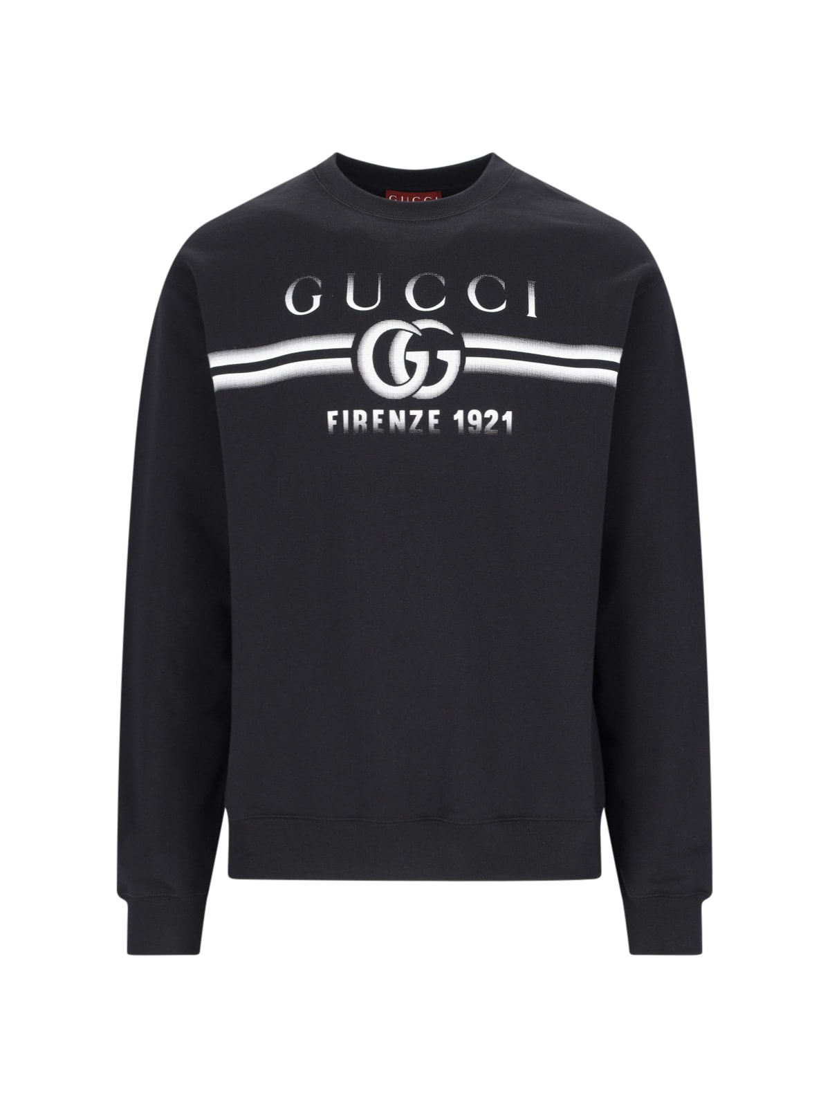 Gucci Mens Black Mc Graphic-print Crewneck Cotton Sweatshirt