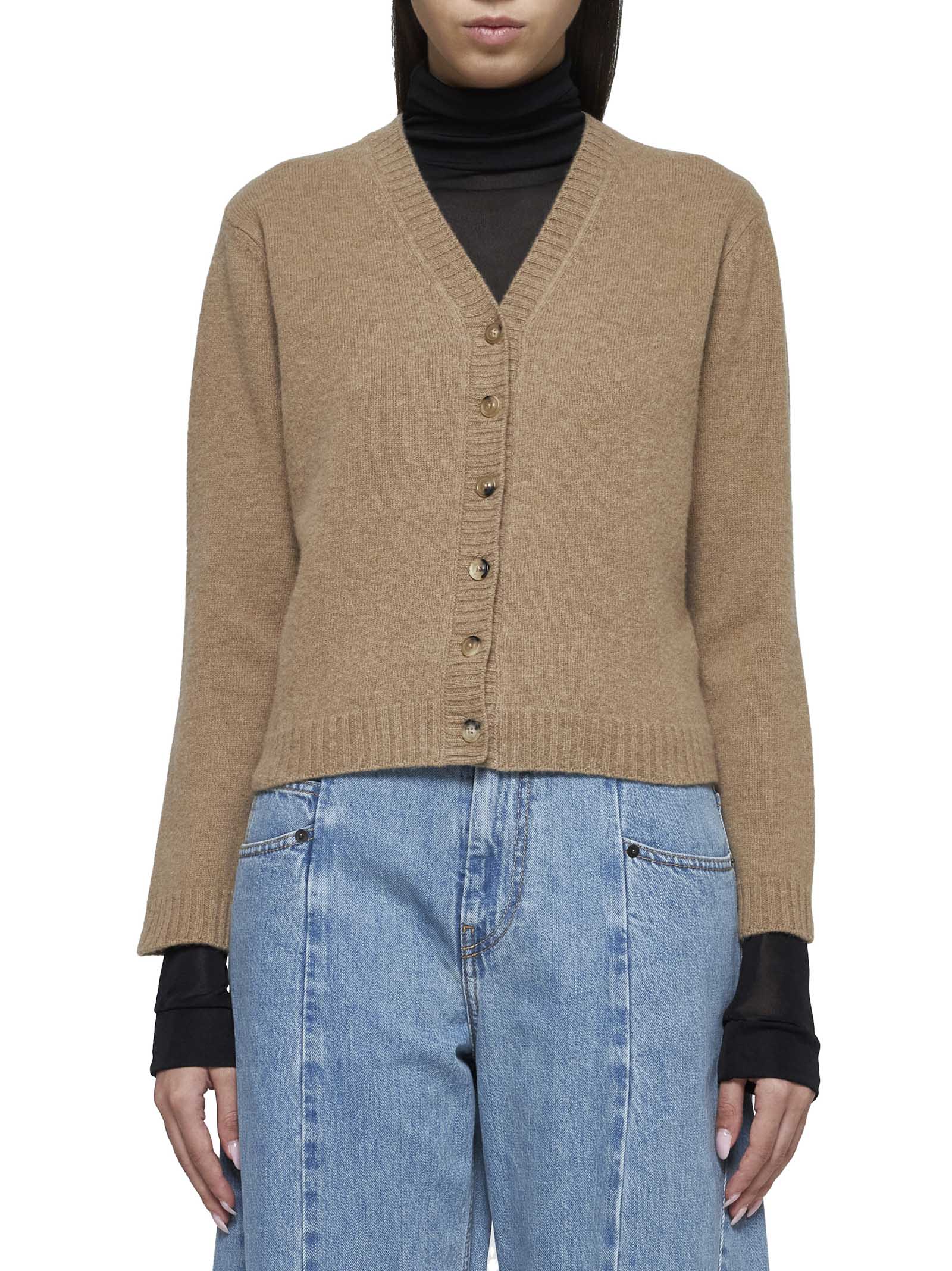 Shop Maison Margiela Cardigan In Beige