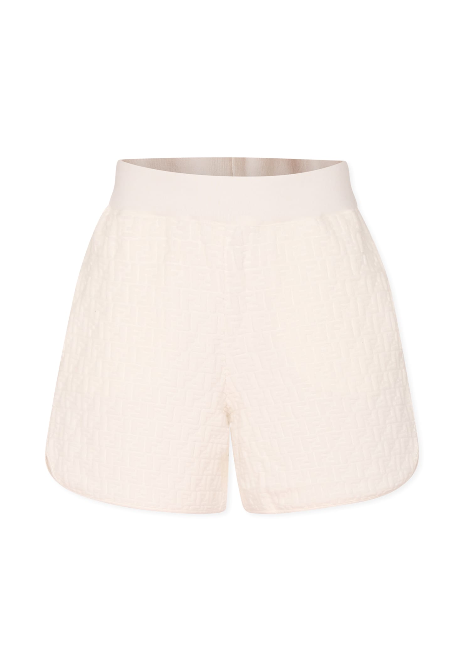 Fendi White Shorts For Boy With Ff In White