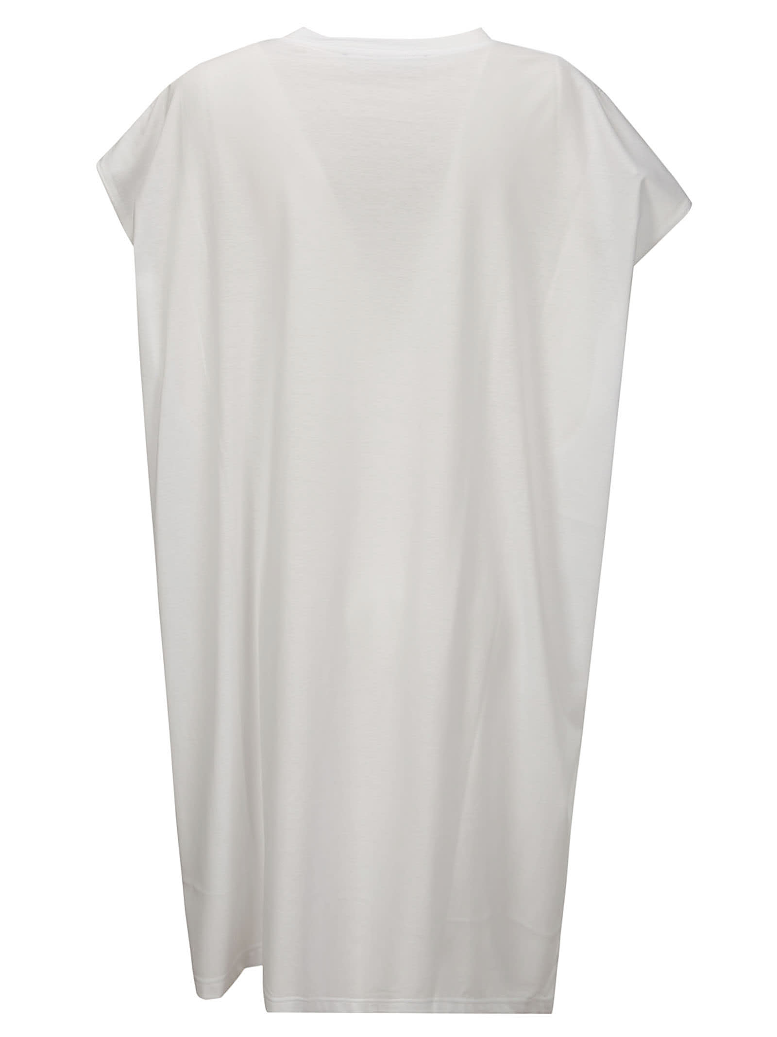 Shop Y/project Scrunched Logo Tank Dress In Optic White