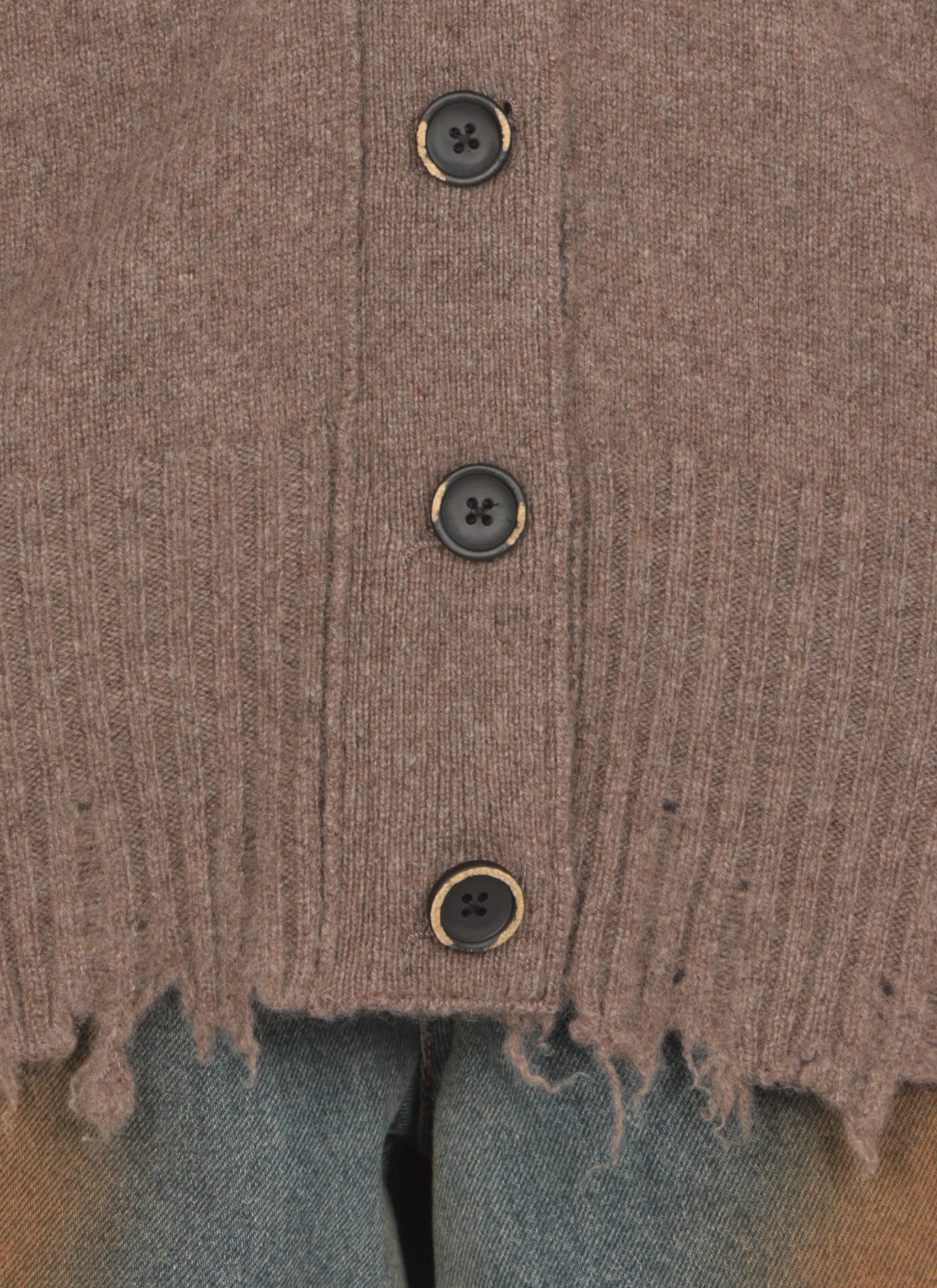 Shop Uma Wang Cashmere Cardigan In Brown