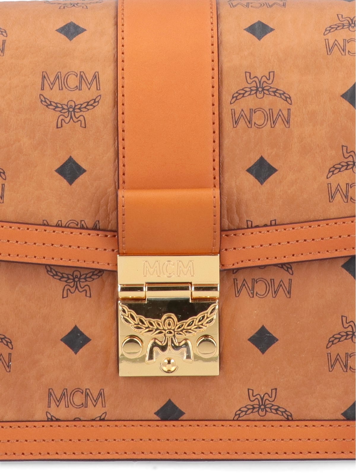 Shop Mcm Tracy Shoulder Bag In Brown