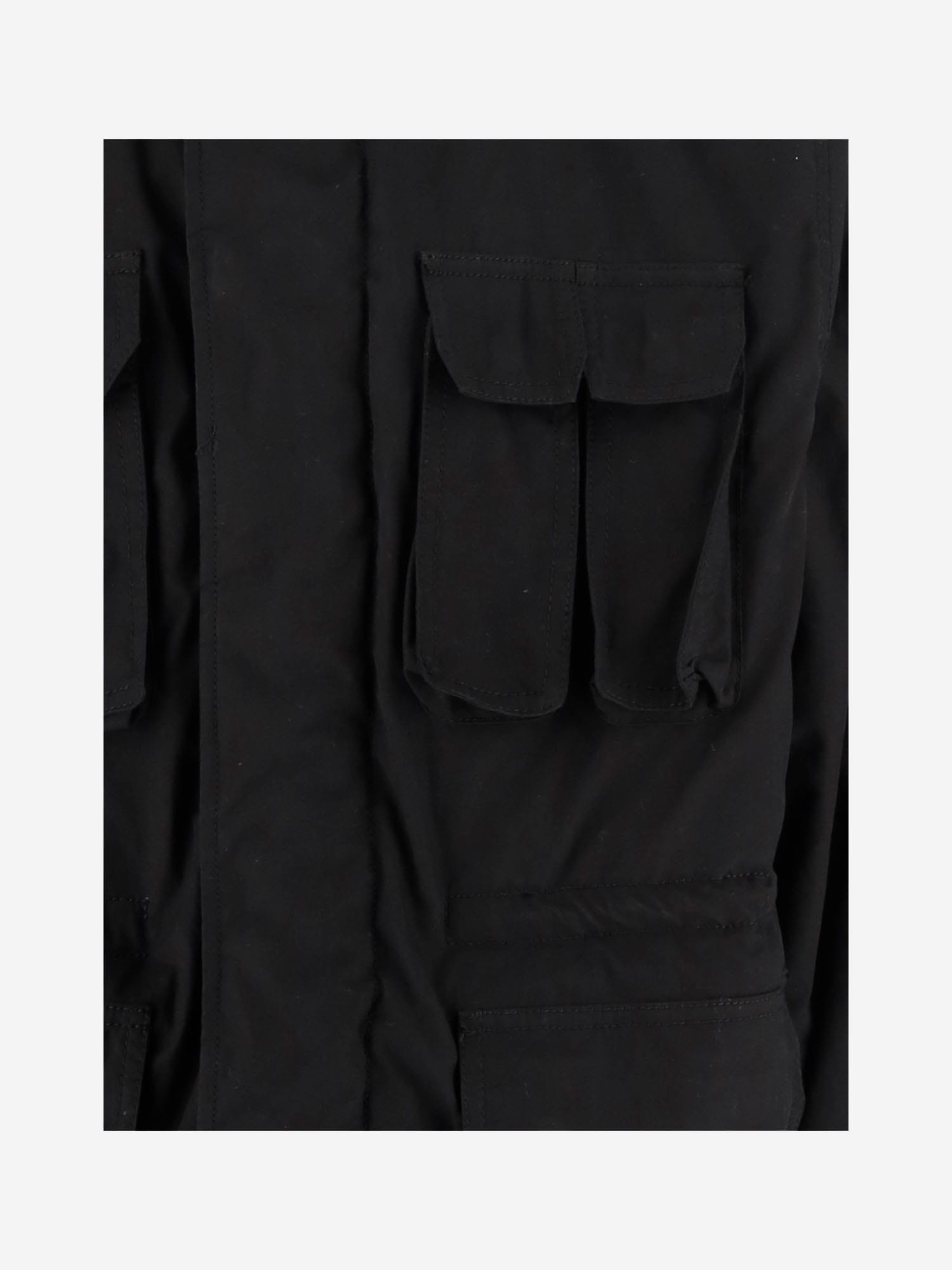 We11 Done Field Jacket With Classic Collar In Black