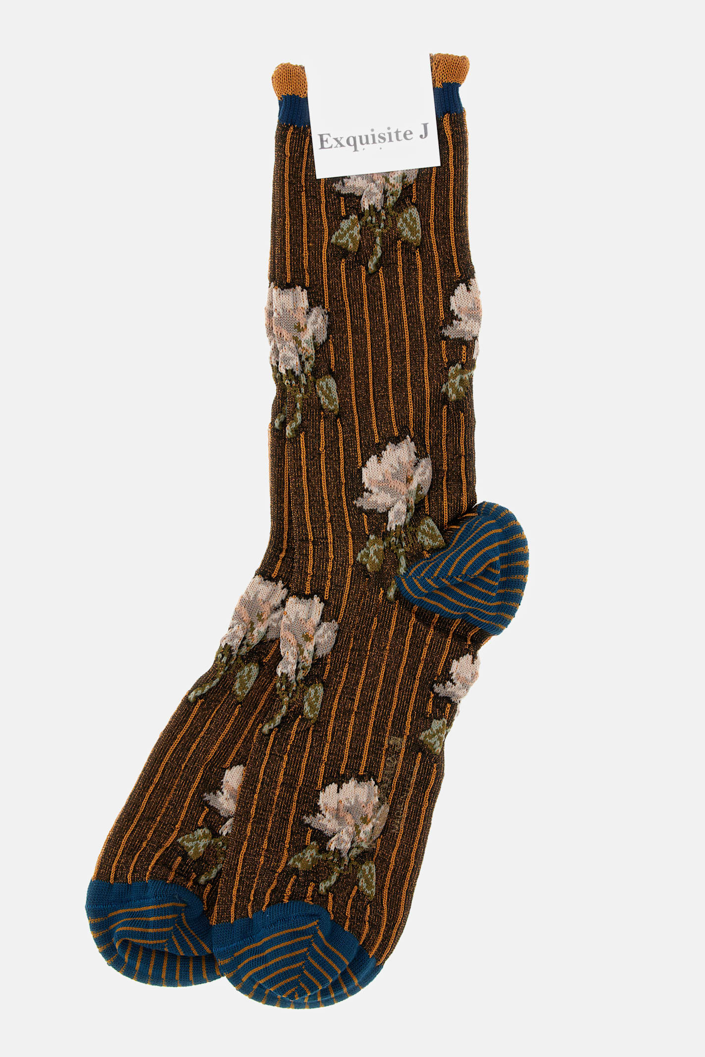 Exquisite J Mid-lenght Cotton Blend Socks In Multi