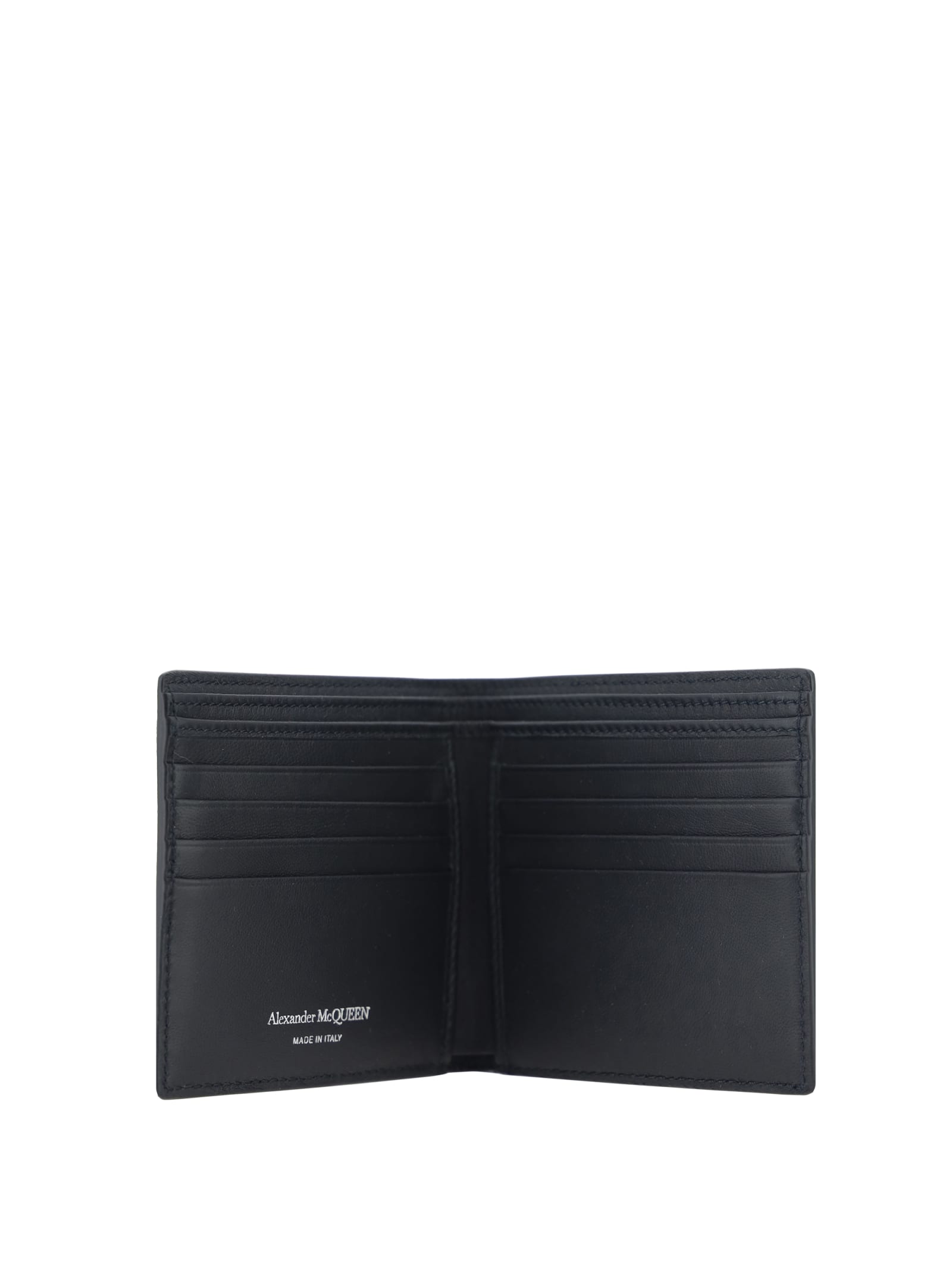 Shop Alexander Mcqueen Wallet In Black/khaki