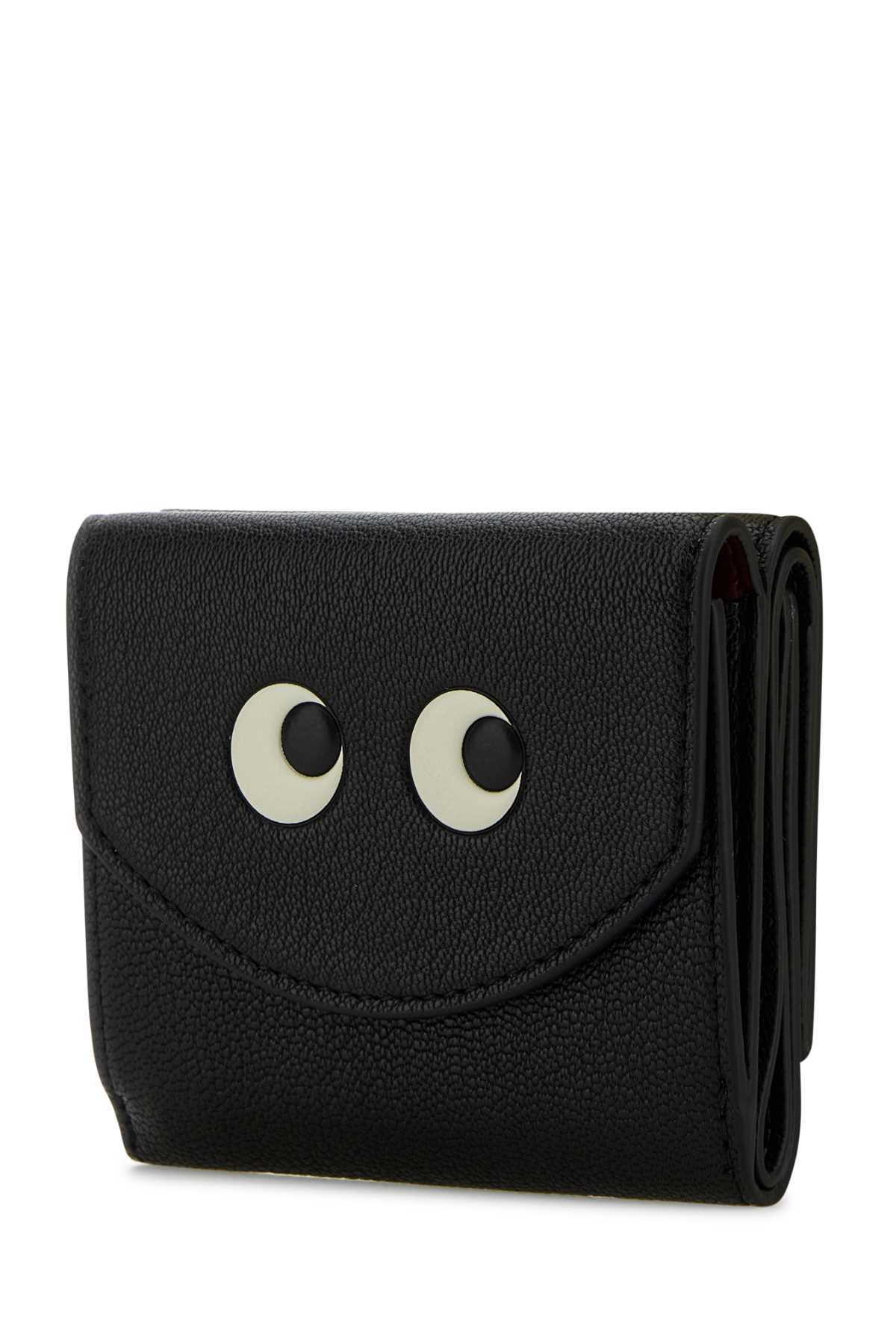 ANYA HINDMARCH BLACK LEATHER WALLET 