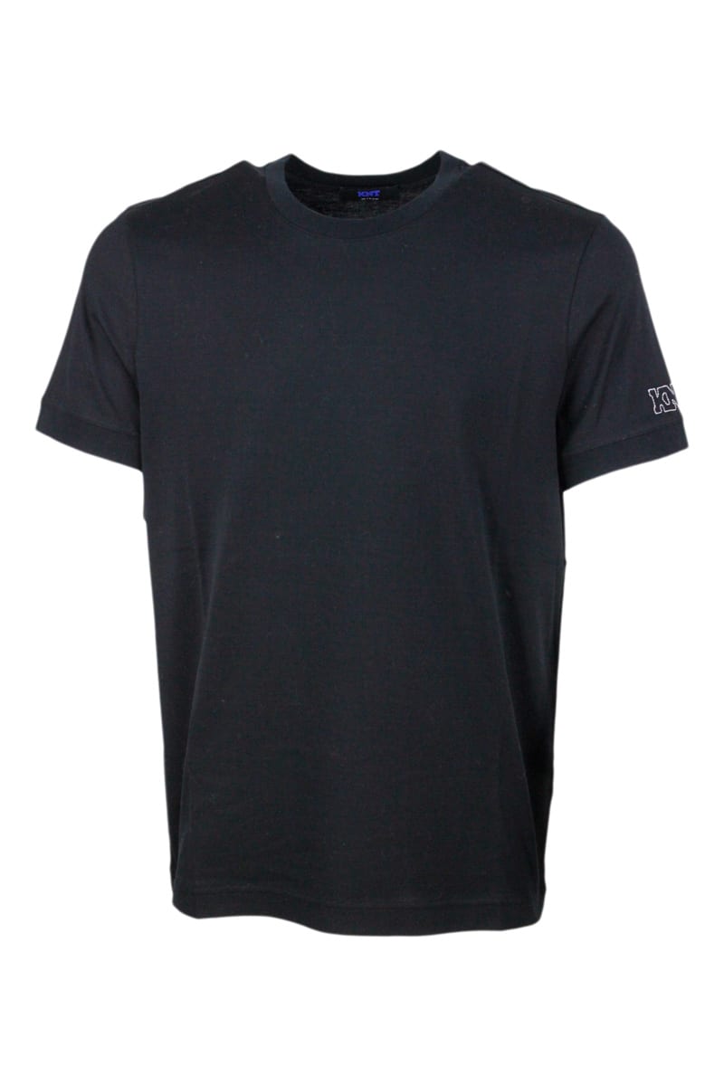 Kiton Short-sleeved Round Neck T-shirt Stretch