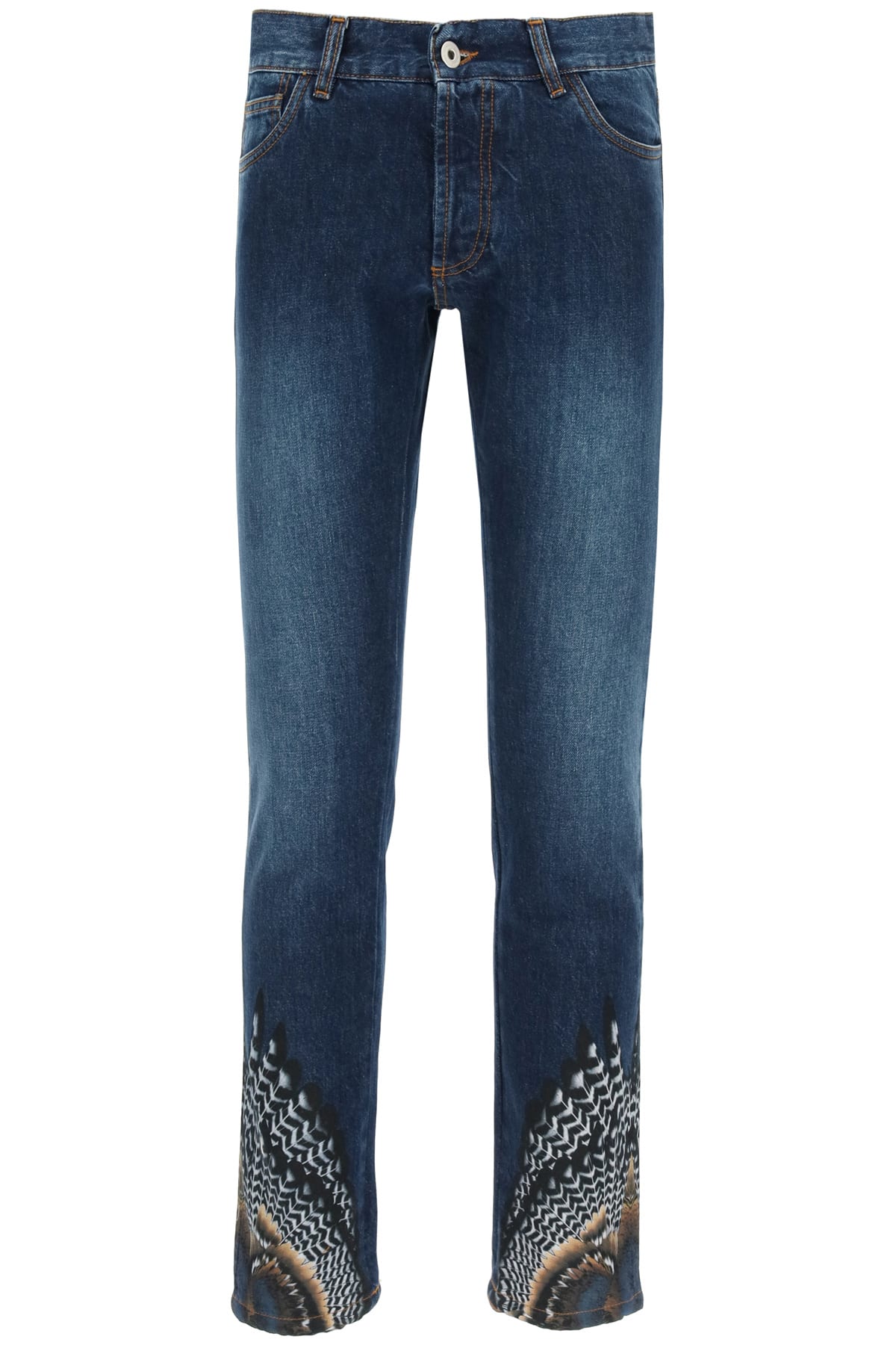 Marcelo Burlon Slim Jeans With Wings Print