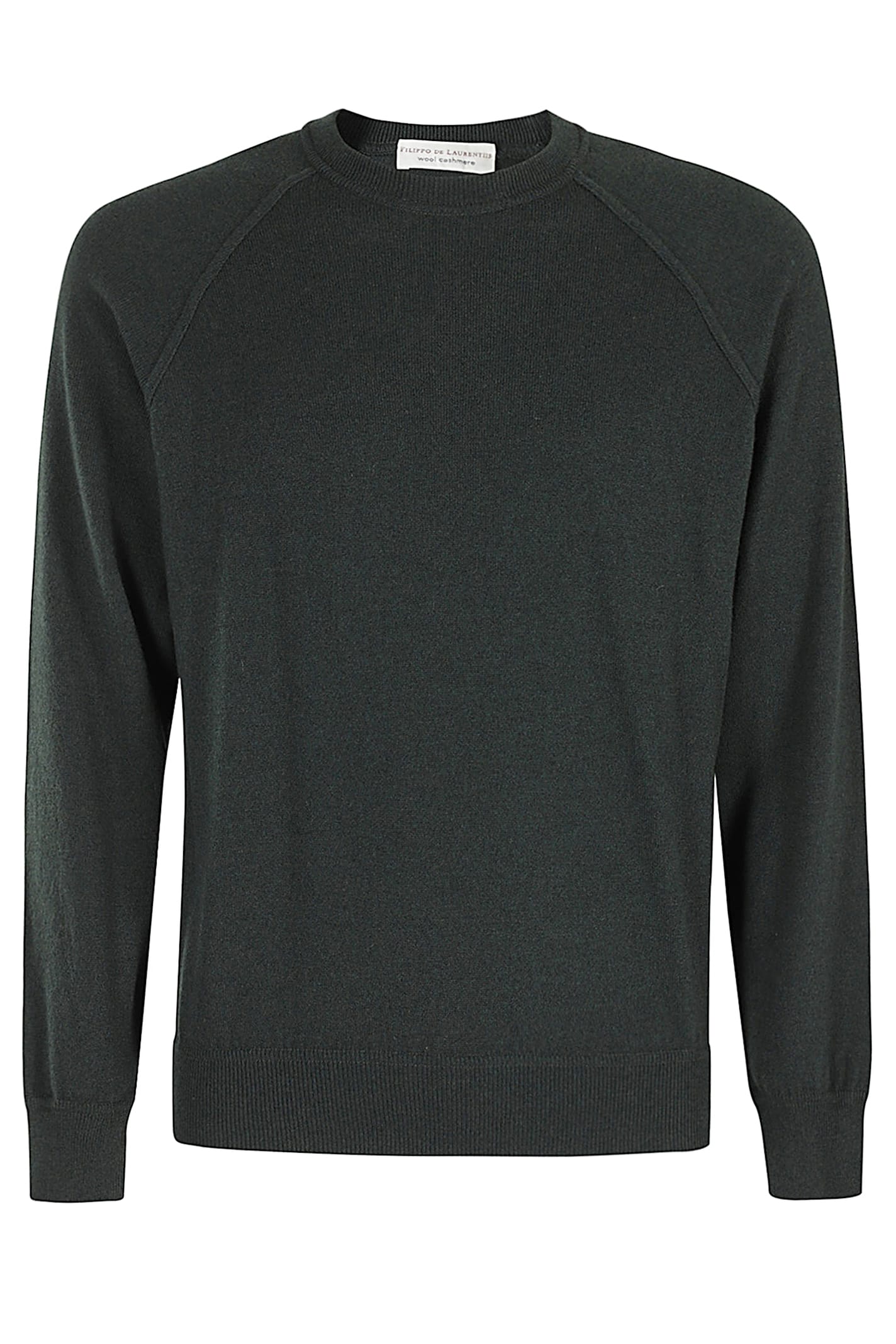 Filippo De Laurentiis Girocollo Raglan Lana Cashmere In Green