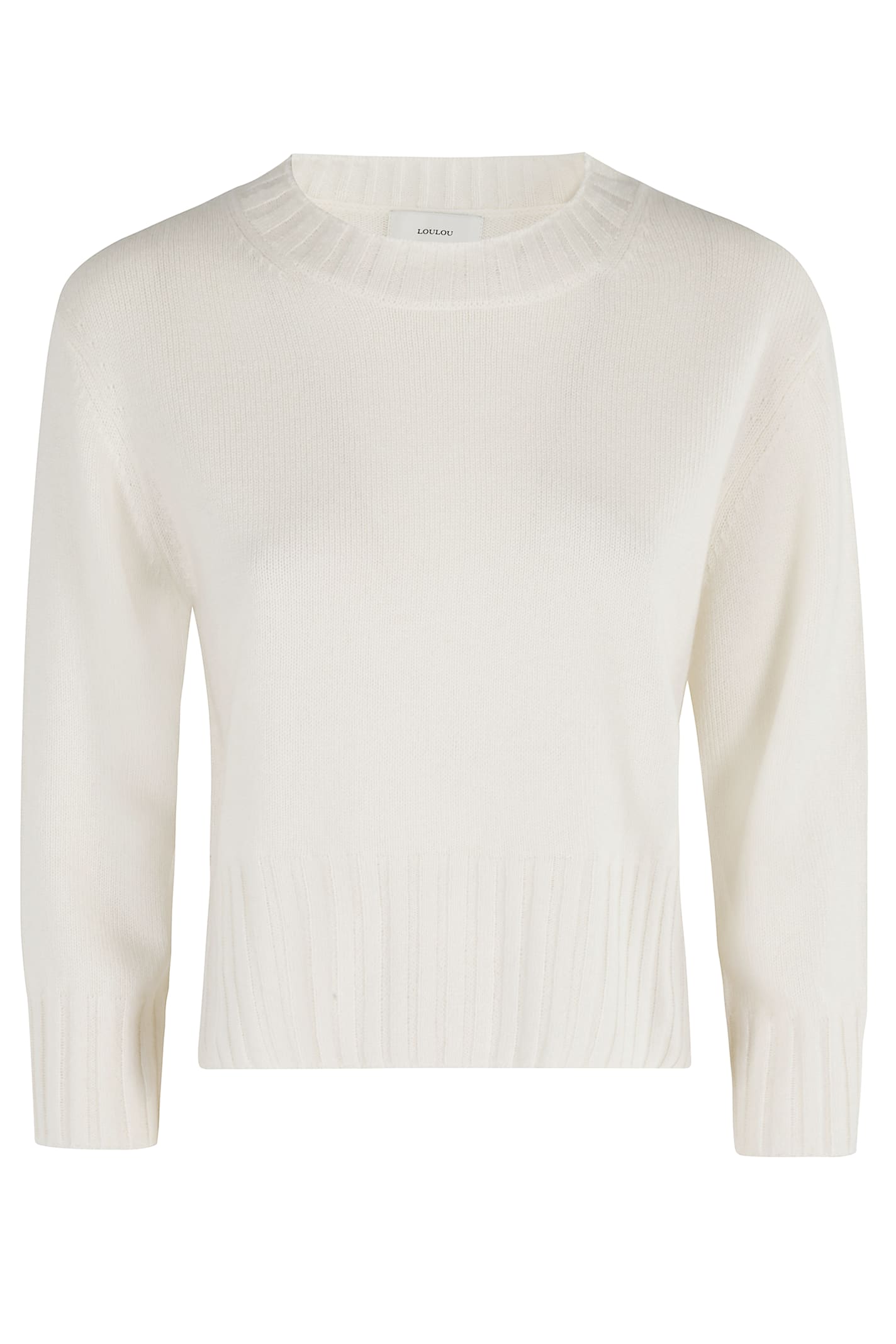 Loulou Studio Mora Lds Cropped Sweater In Neutral