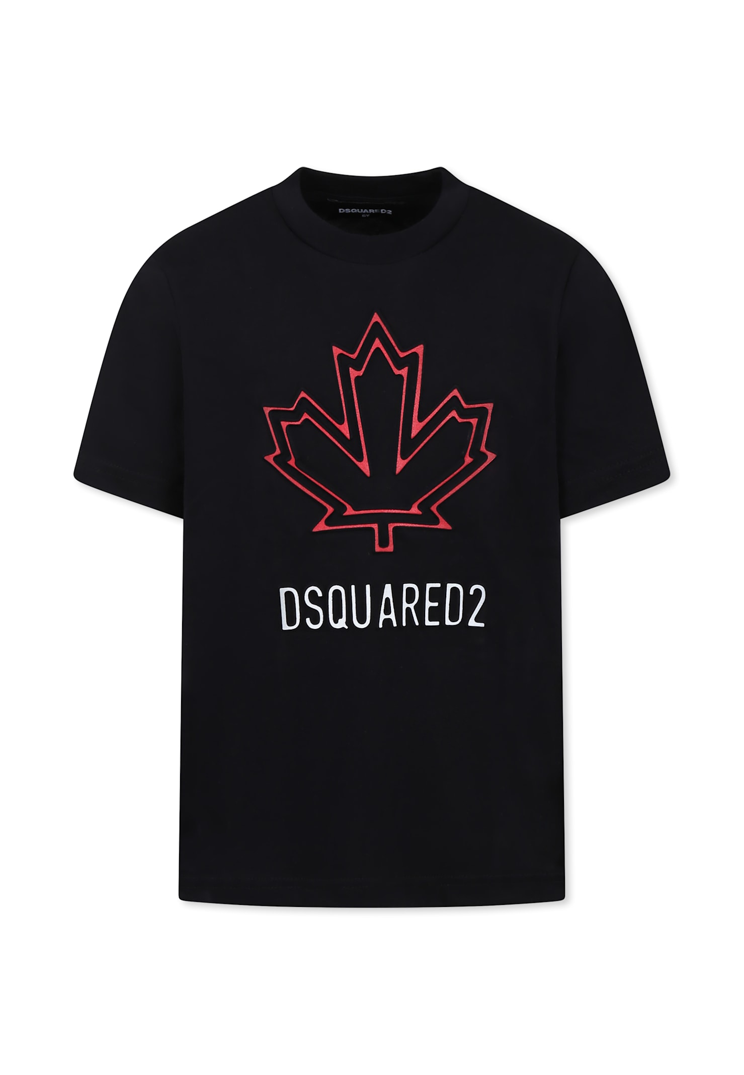 Dsquared2 Black T-shirt For Kids With Logo In Black