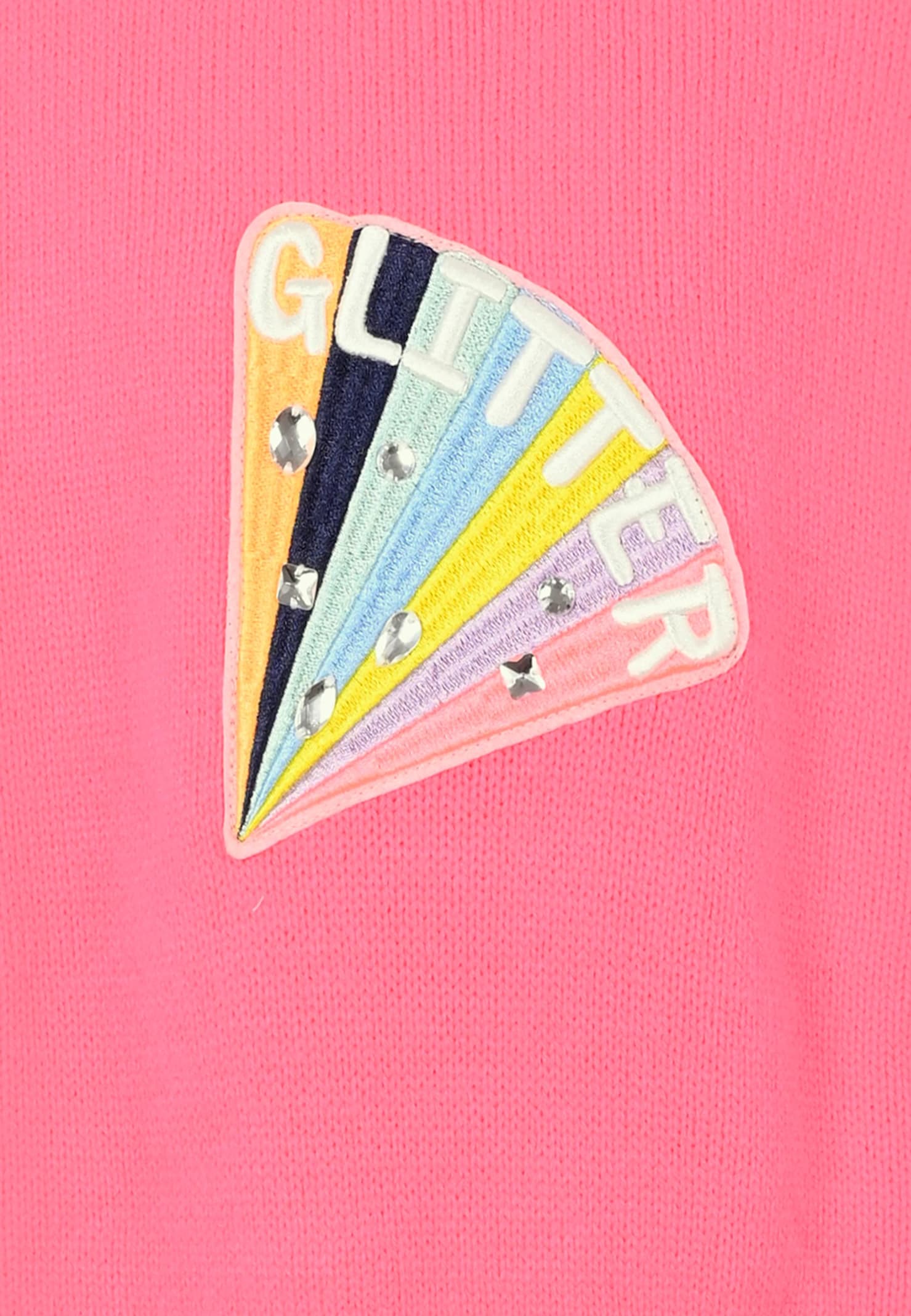 Billieblush Neon Pink Sweater For Girl With Embroidery In Pink