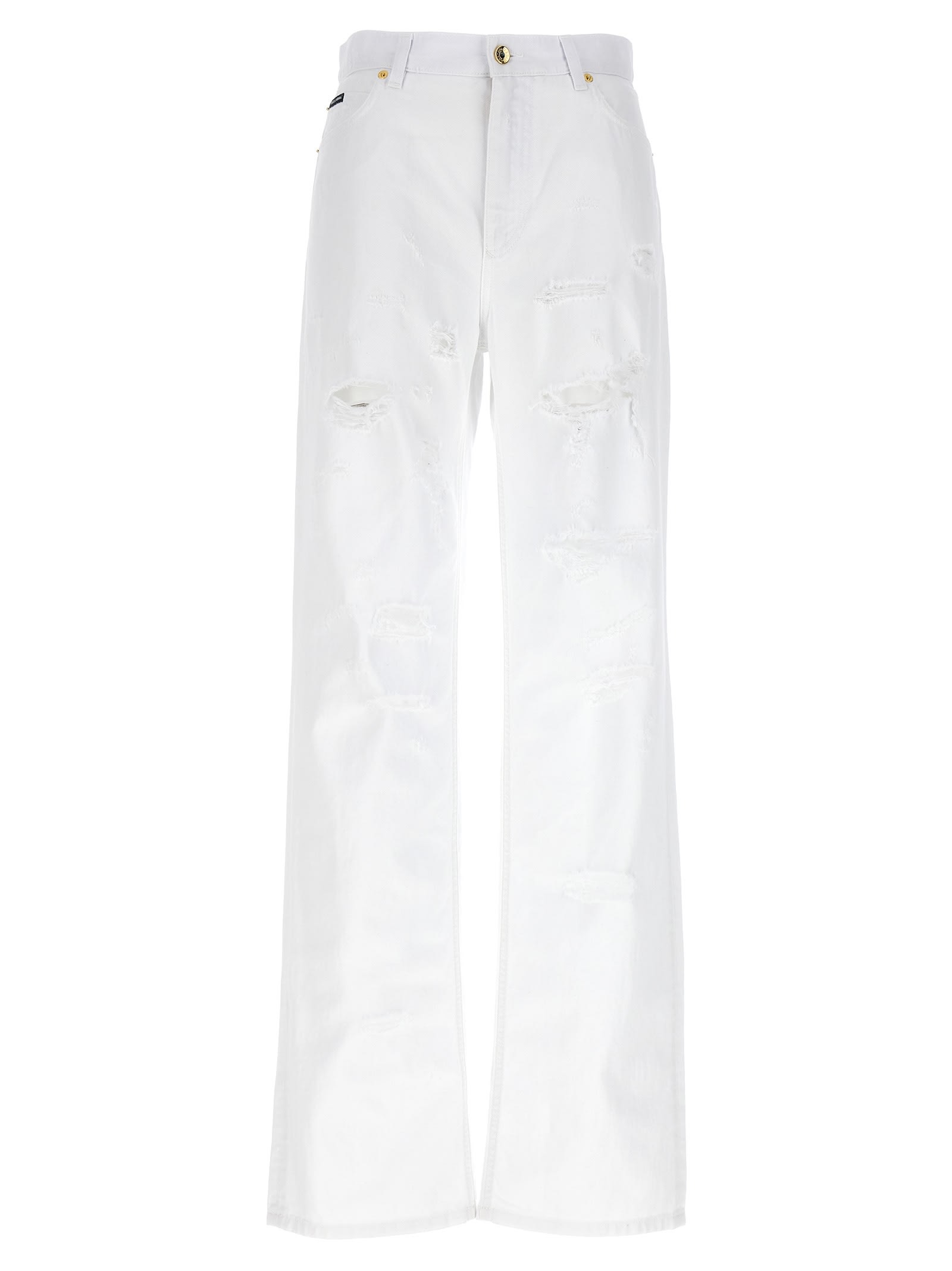 Dolce & Gabbana Boyfriend Jeans In White