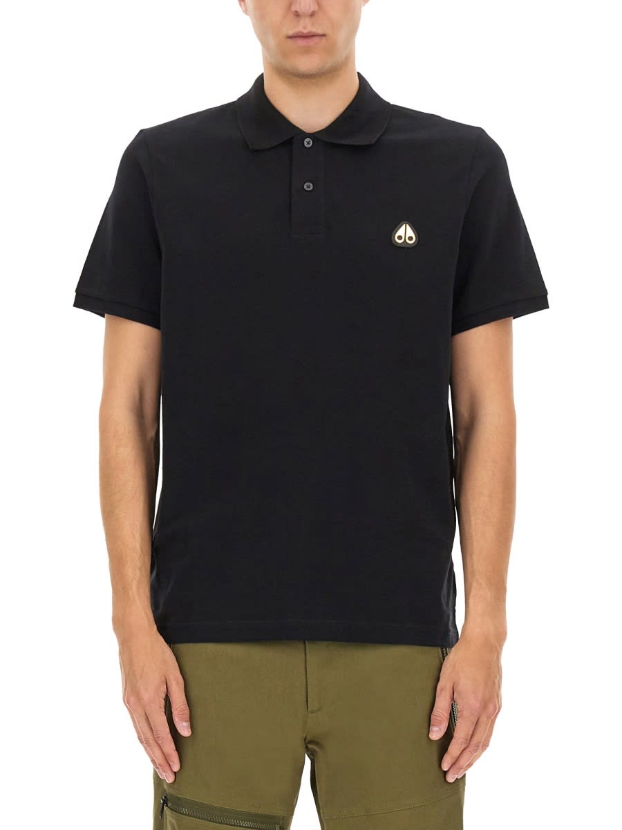 Shop Moose Knuckles Everett Gold Polo Shirt