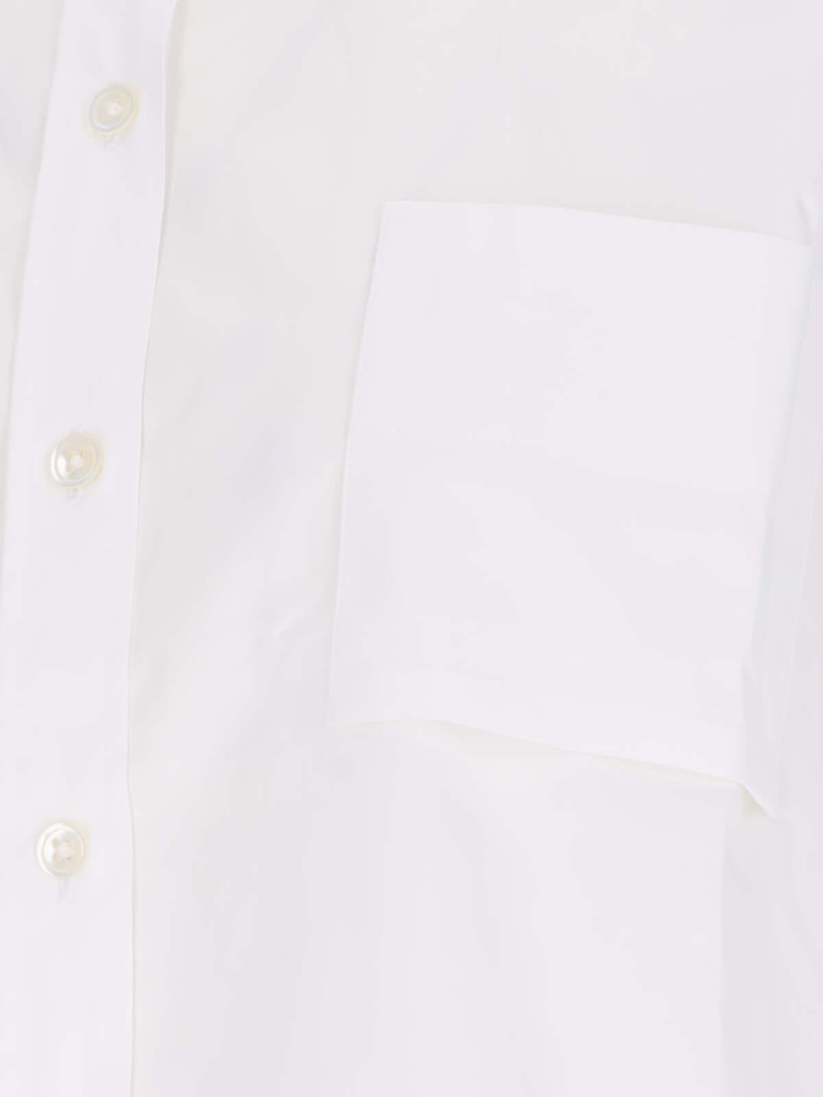 Shop Sibel Saral Ebrar High Neck Shirt In White