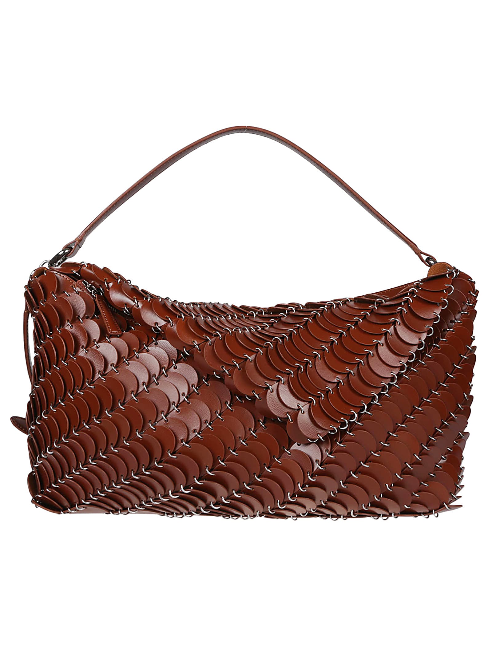 Shop Rabanne Shoulder Bag In Cognac