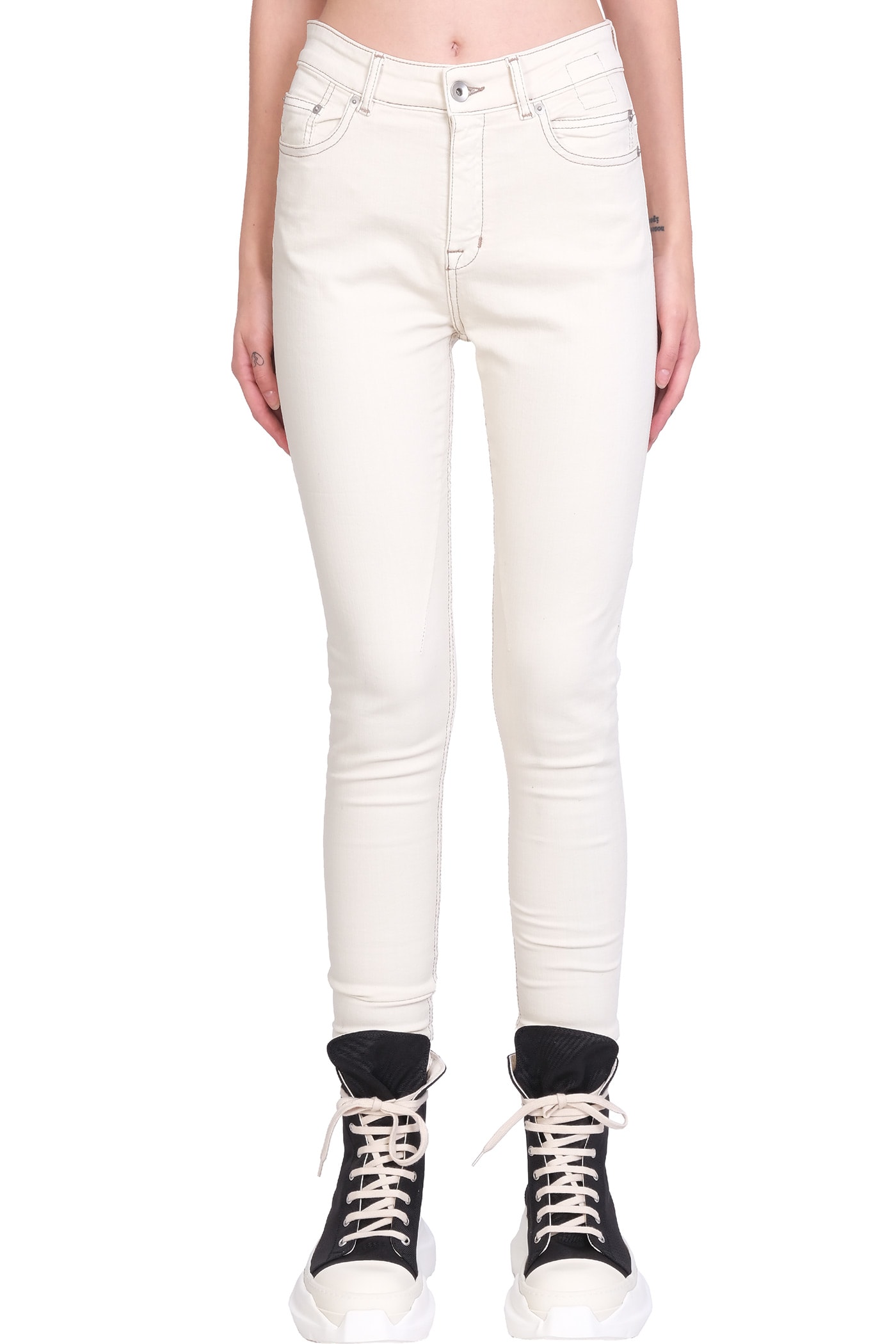 DRKSHDW Dtroit Cut Jeans In White Denim