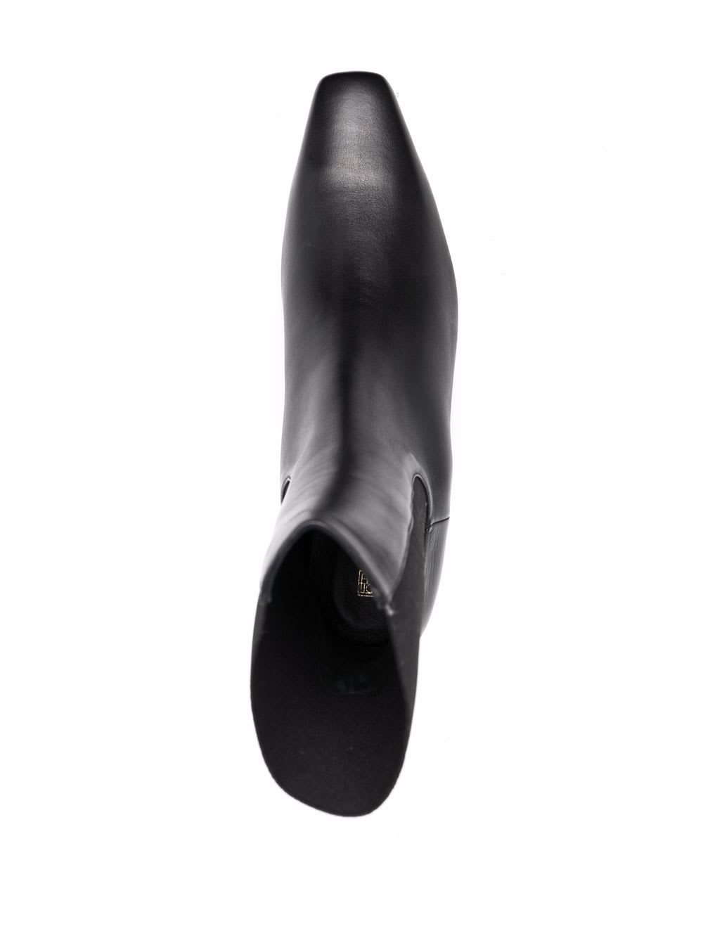 Totême Toteme Leather Ankle Boots In Black