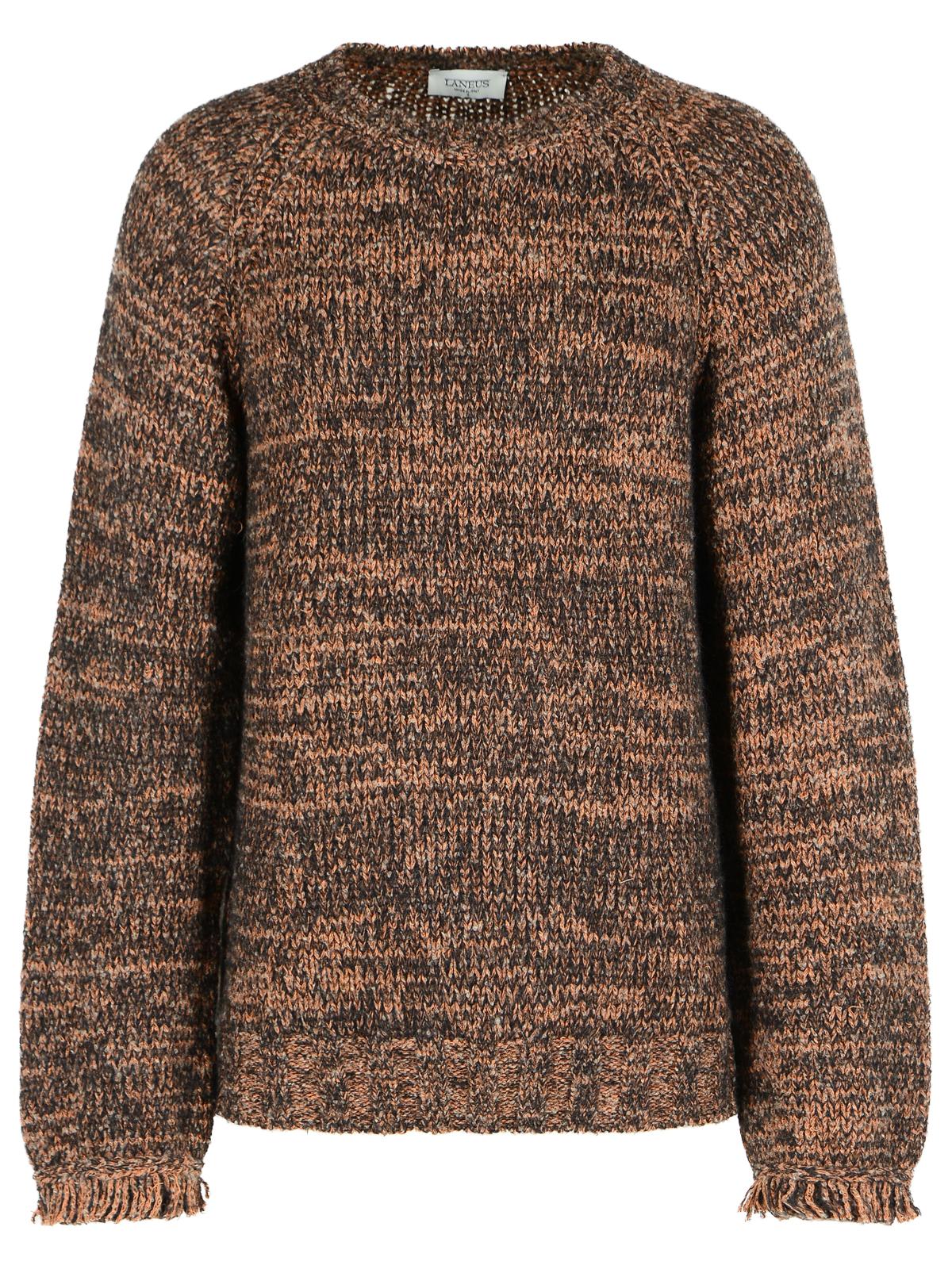 Laneus Multi Alpaca Blend Sweater In Brown