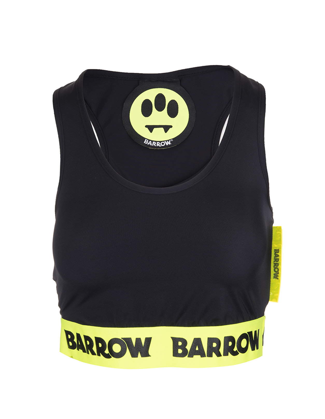 Barrow Black Logo Embellished Tank Top Woman