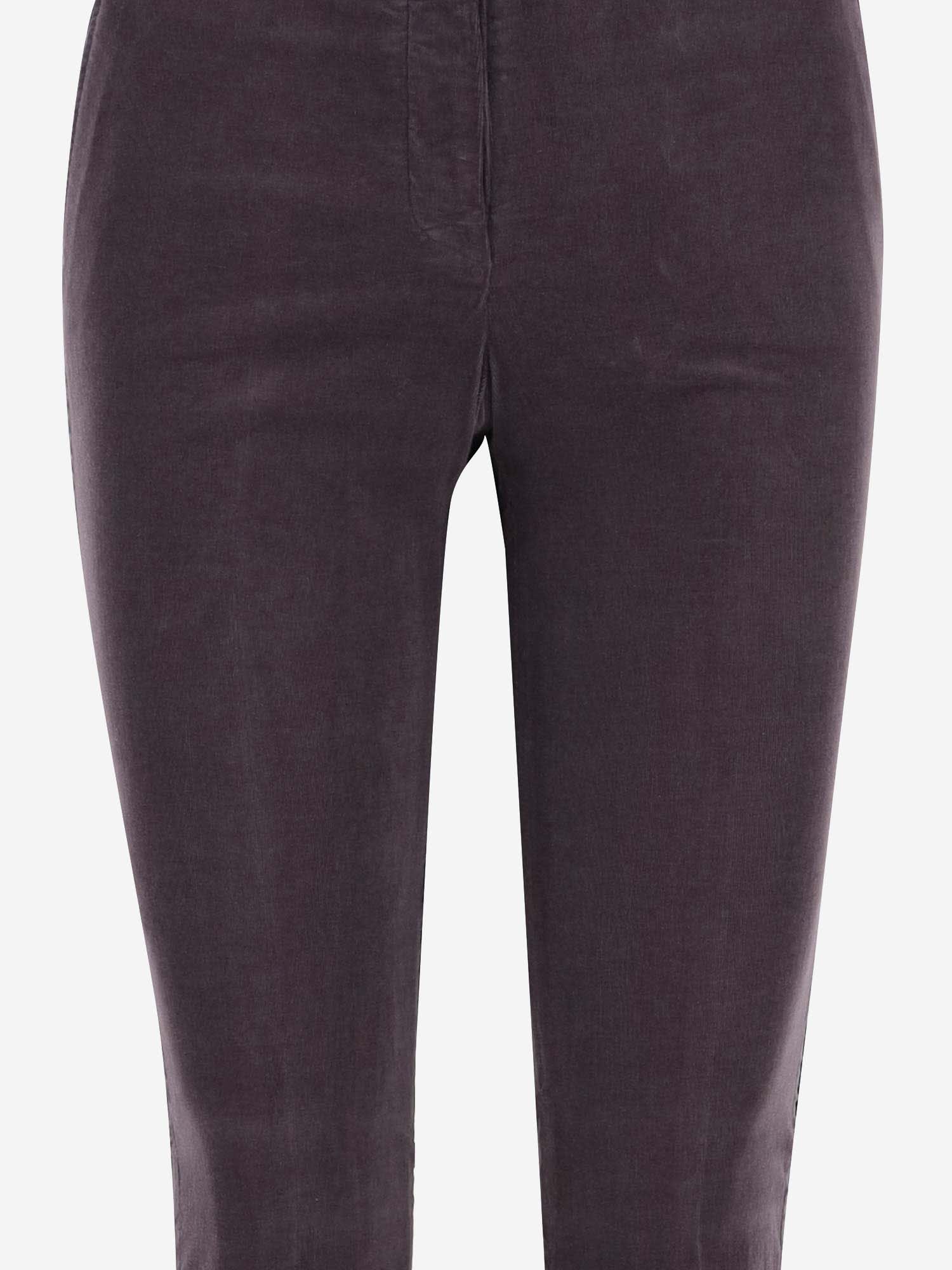 Shop Ql2 Stretch Cotton Velvet Flared Pants In Purple