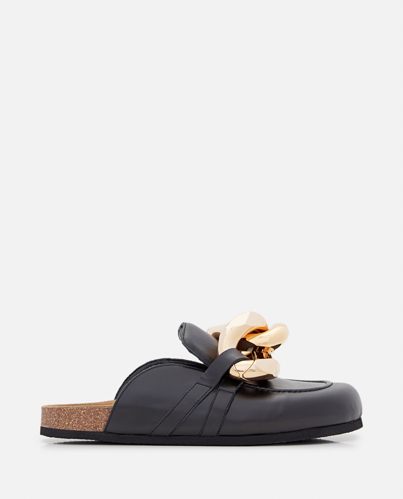 Jw Anderson Chain-detail Leather Mules In Black