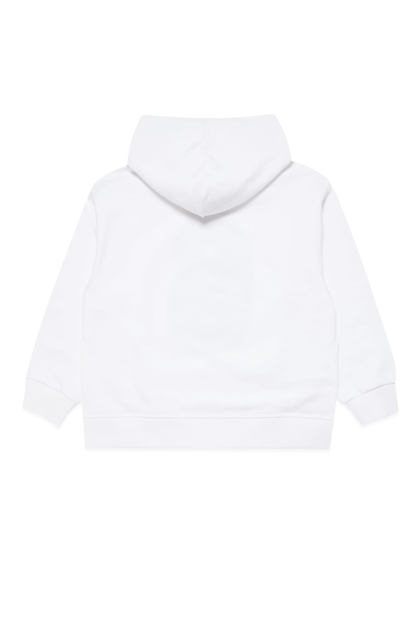 Shop Maison Margiela Mm6s87u Sweat-shirt  Hooded Sweatshirt With Inlay 6 Logo In White