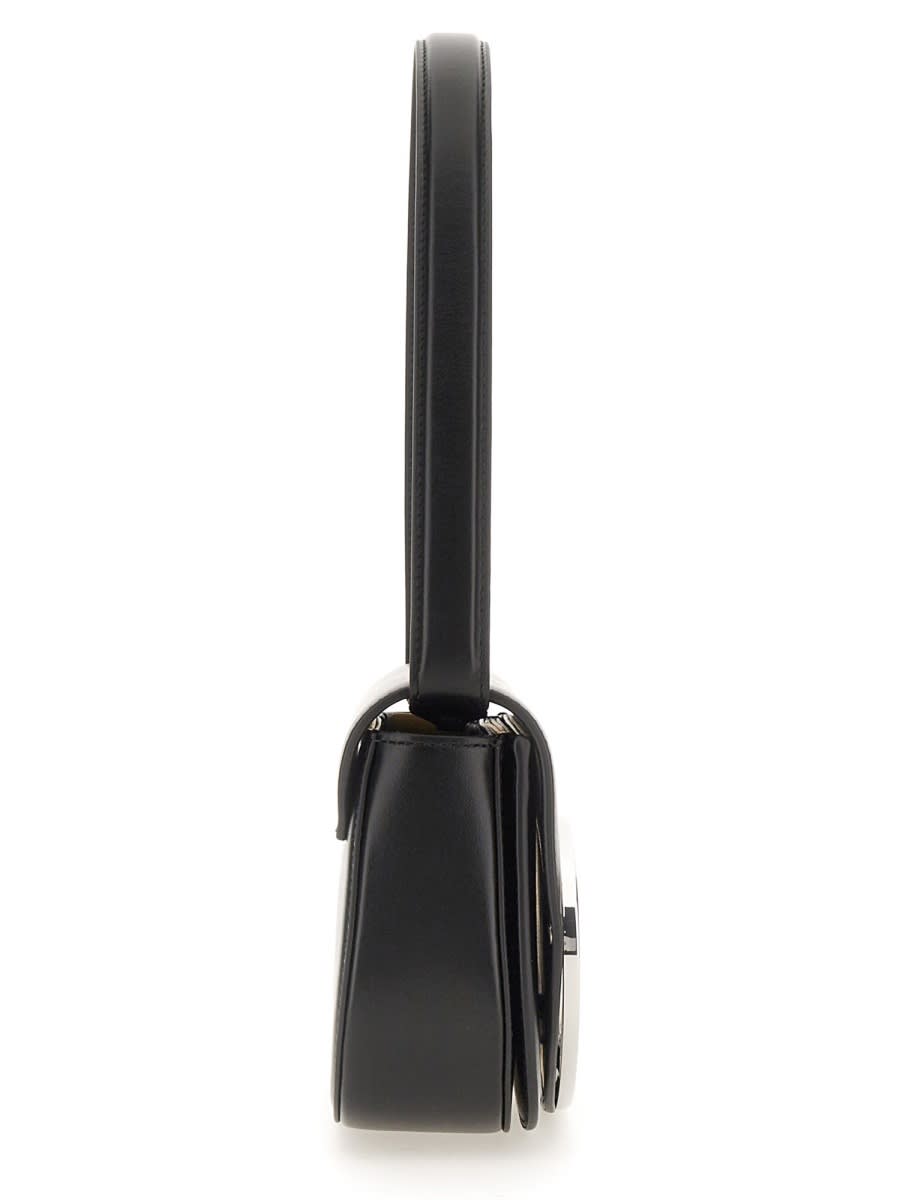 Diesel Compact Minimalist Shoulder Bag With Smooth Finish In Black