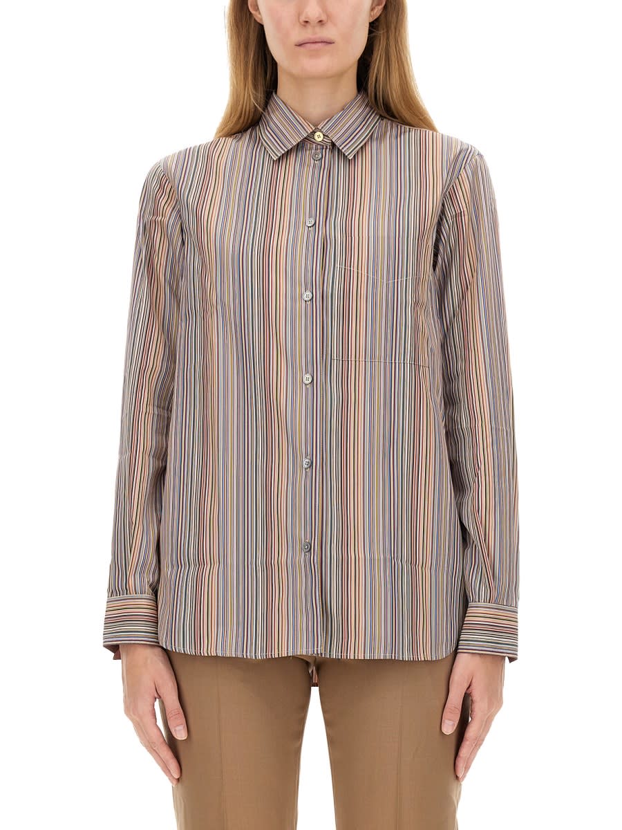 Shop Paul Smith Signature Stripe Shirt In Multicolour