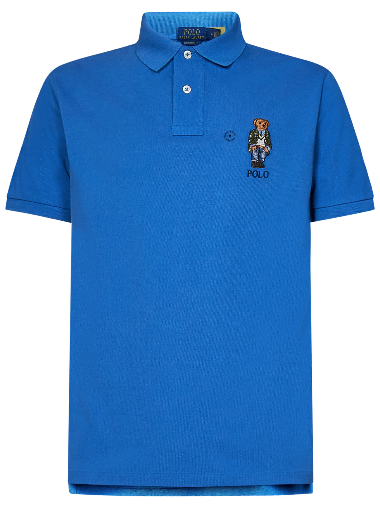 Shop Polo Ralph Lauren Polo Bear Polo Shirt In New Englnd Blue Hrtg Bear