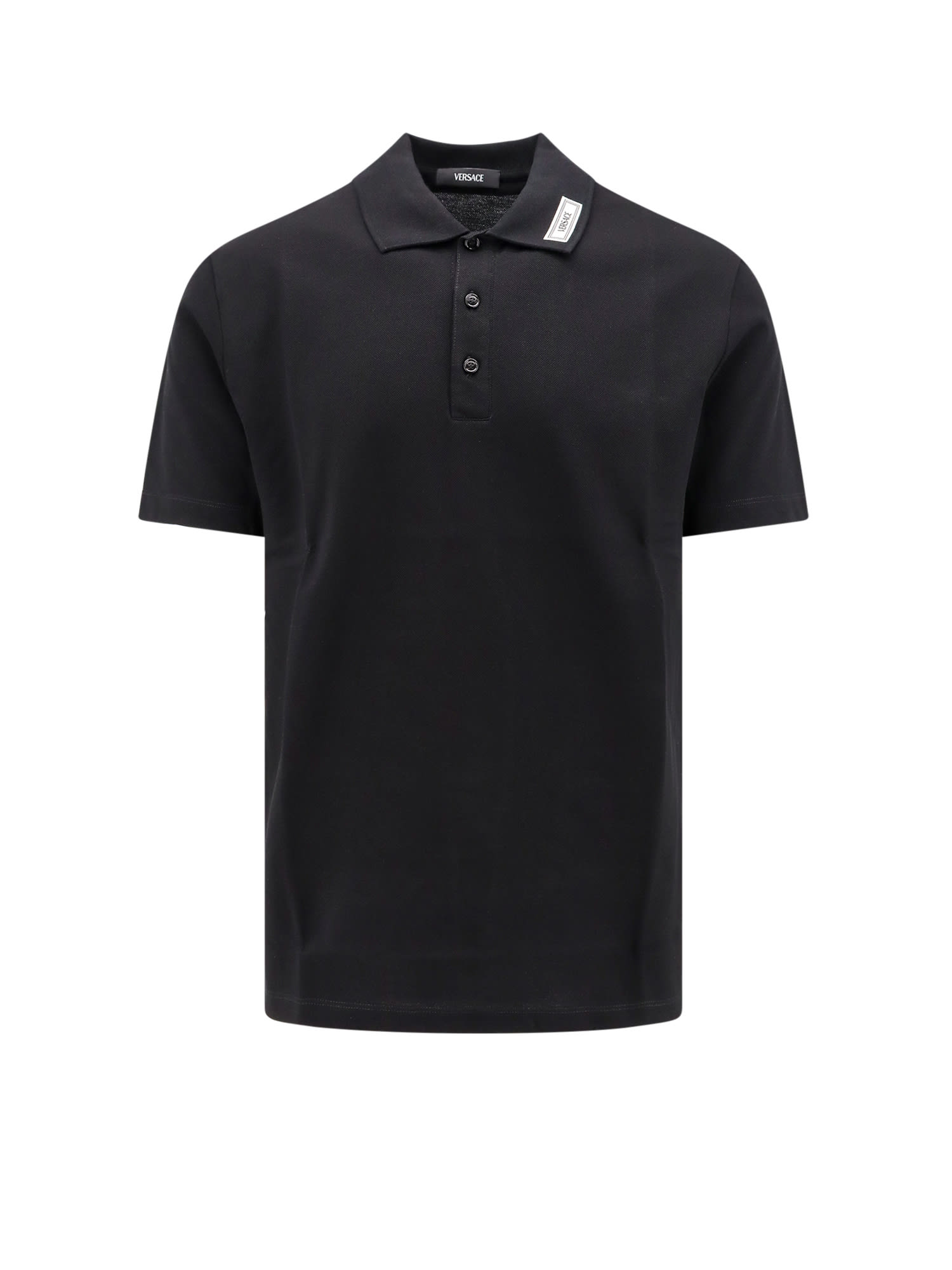 Shop Versace Polo Shirt In Black