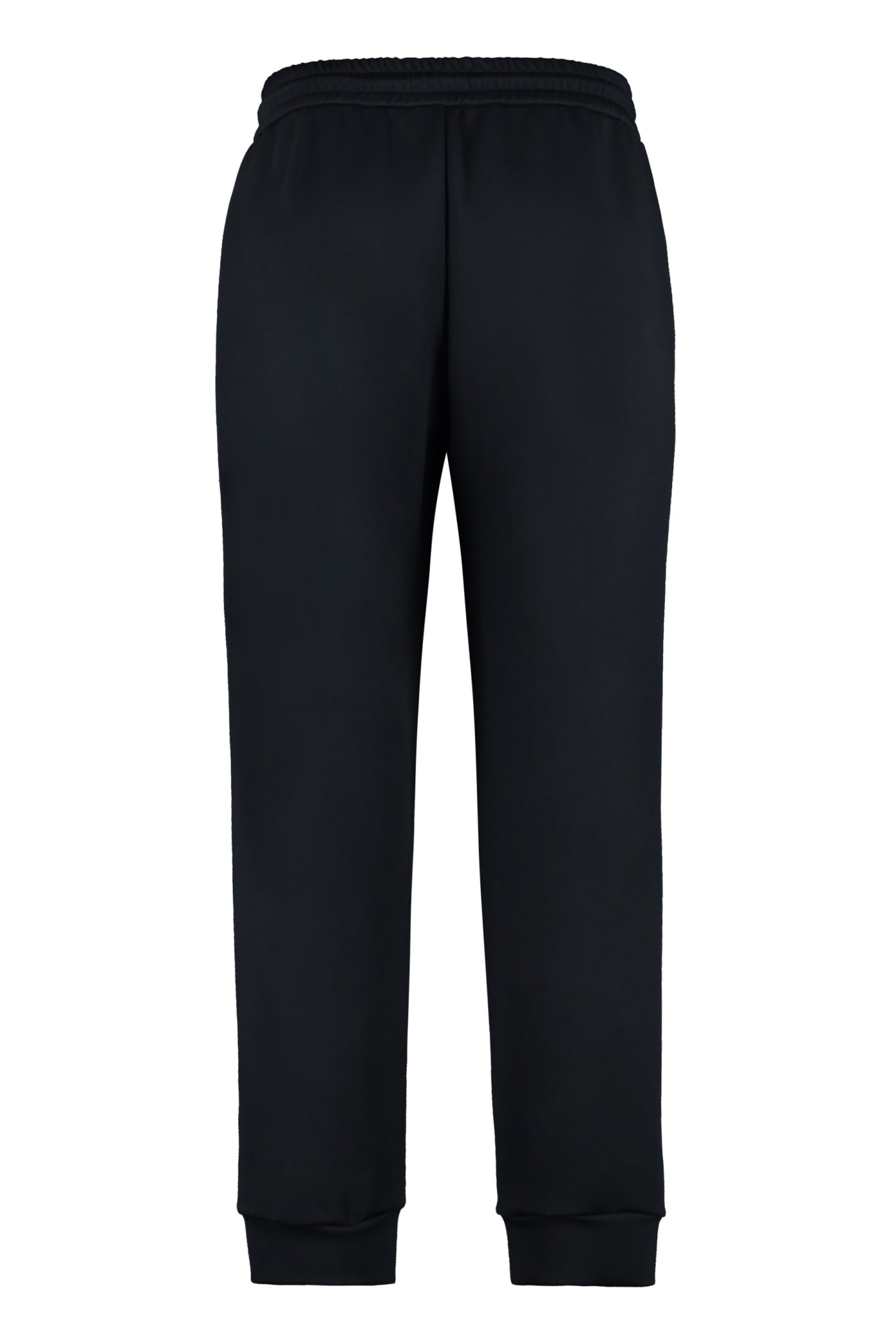 GIORGIO ARMANI LOGO DETAIL COTTON TRACK-PANTS 