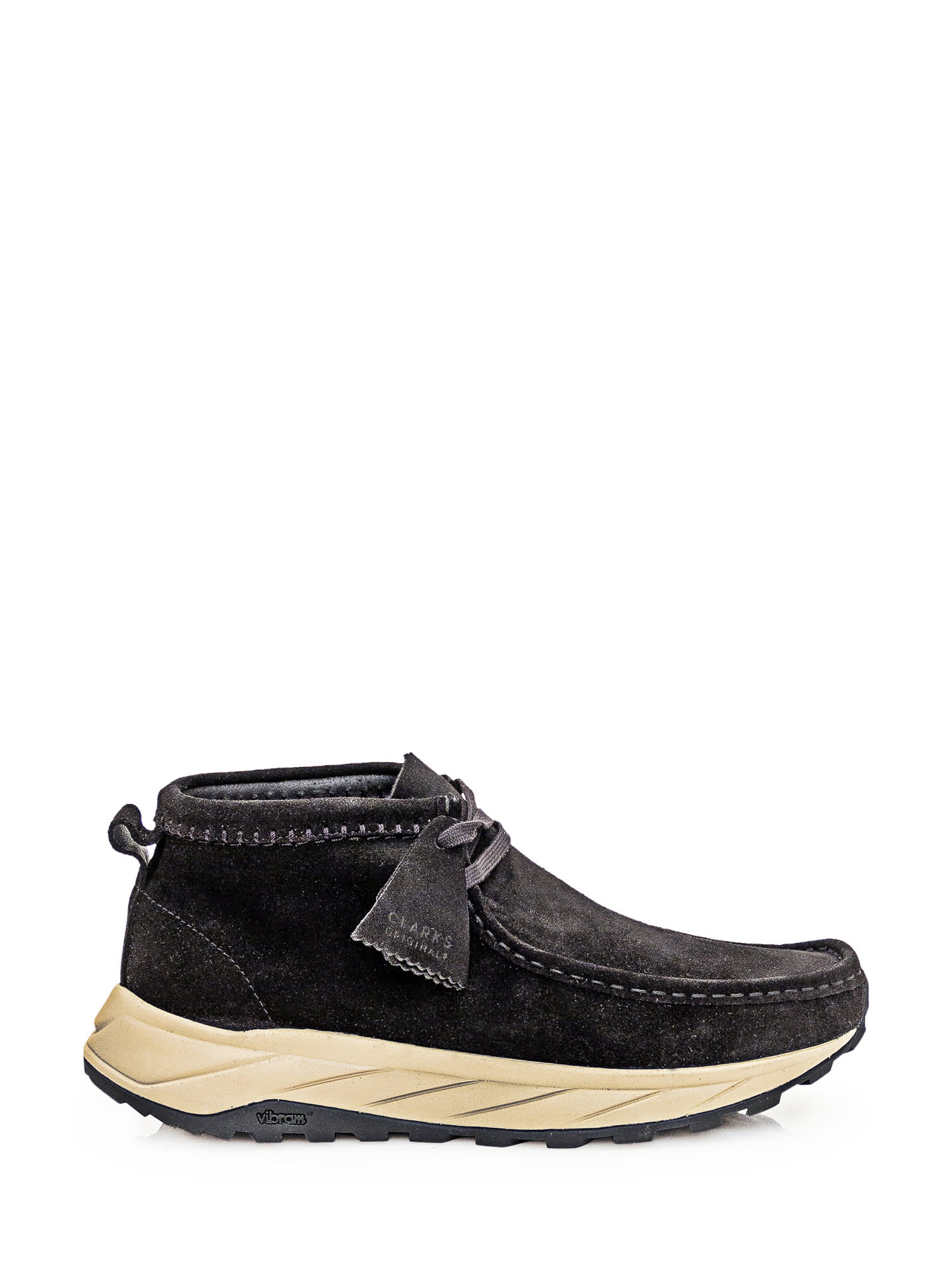 Shop Clarks Wallabee Boots In Black