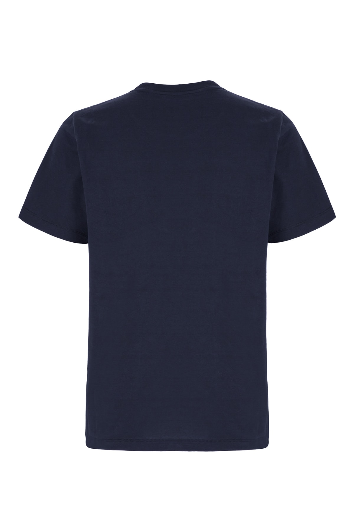 Marni Relaxed Fit Black T-shirt With Subtle Embroidered Logo In Blue