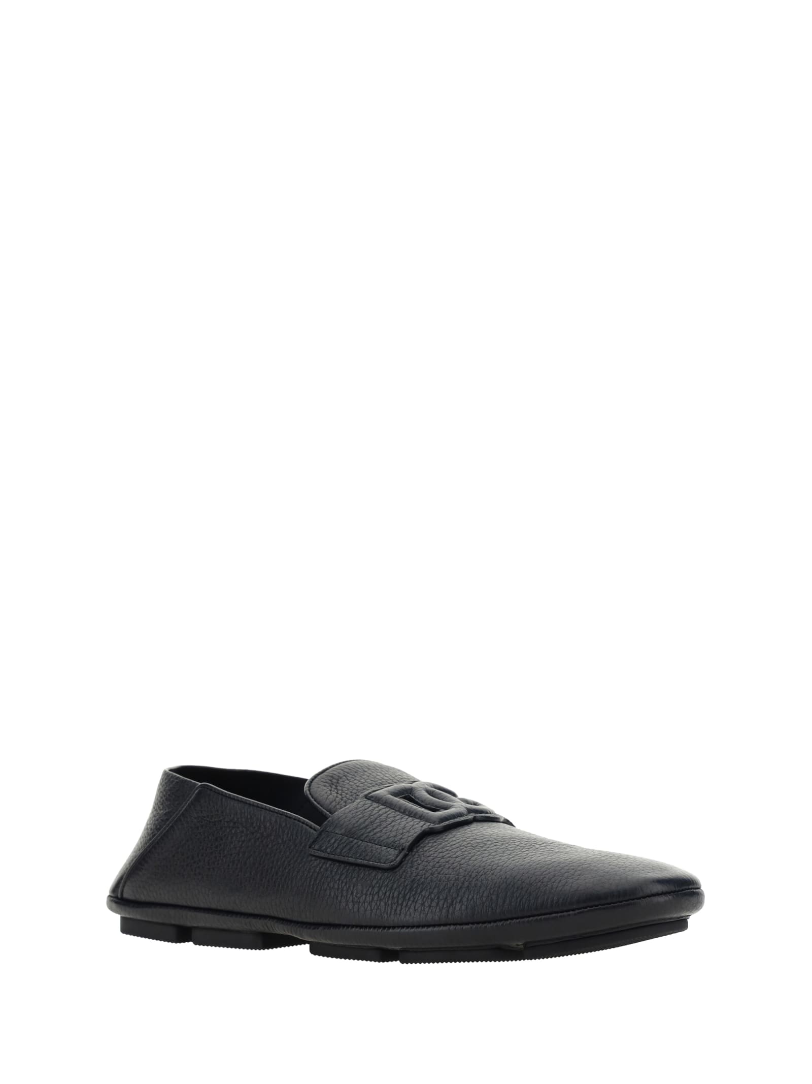 Shop Dolce & Gabbana Driver Loafers In Nero