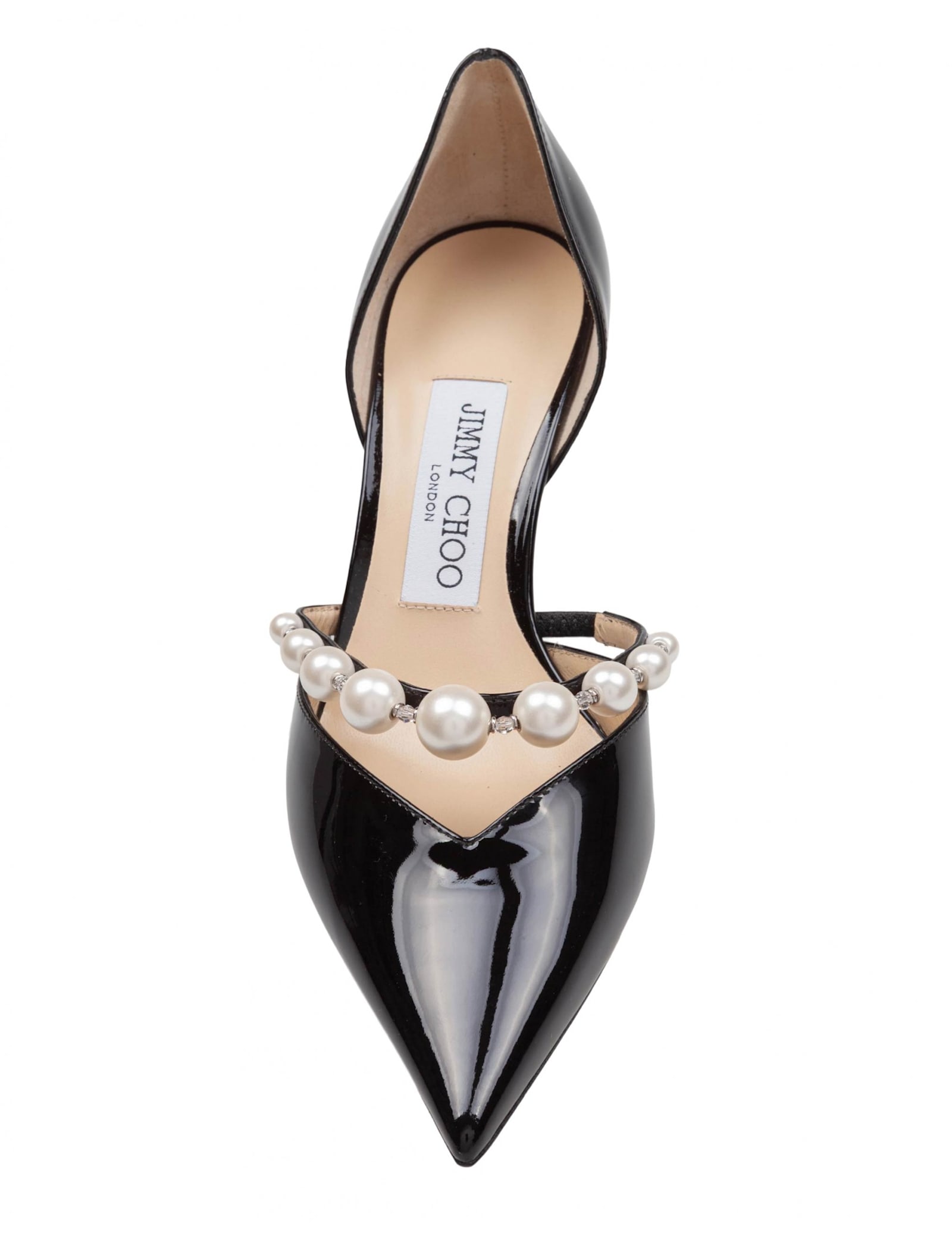 Jimmy Choo Aurelie 65 Patent Leather Pumps With Applied Pearls In Black