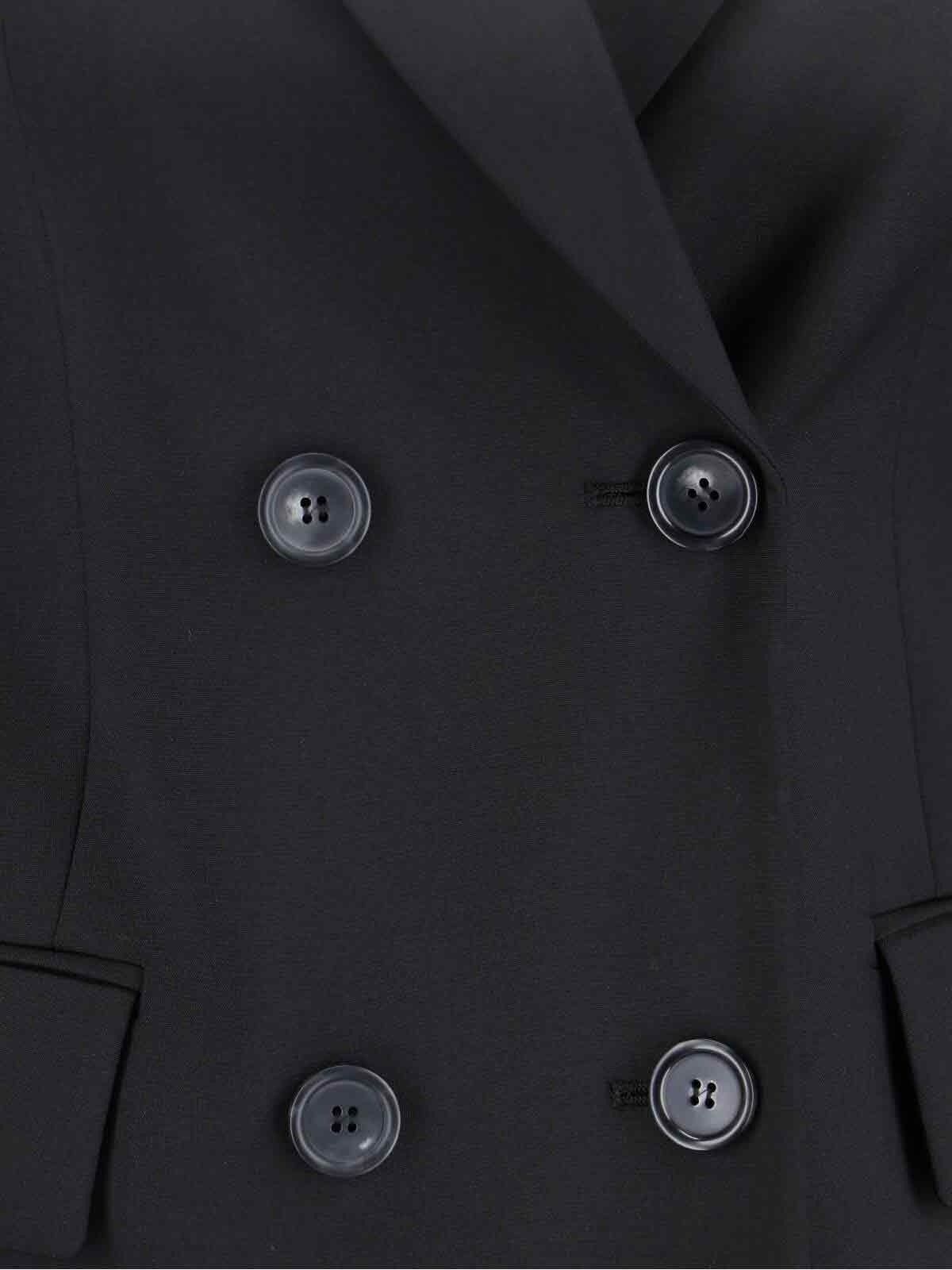 Sportmax Double-breasted Tailored Blazer With Classic Lapels In Black