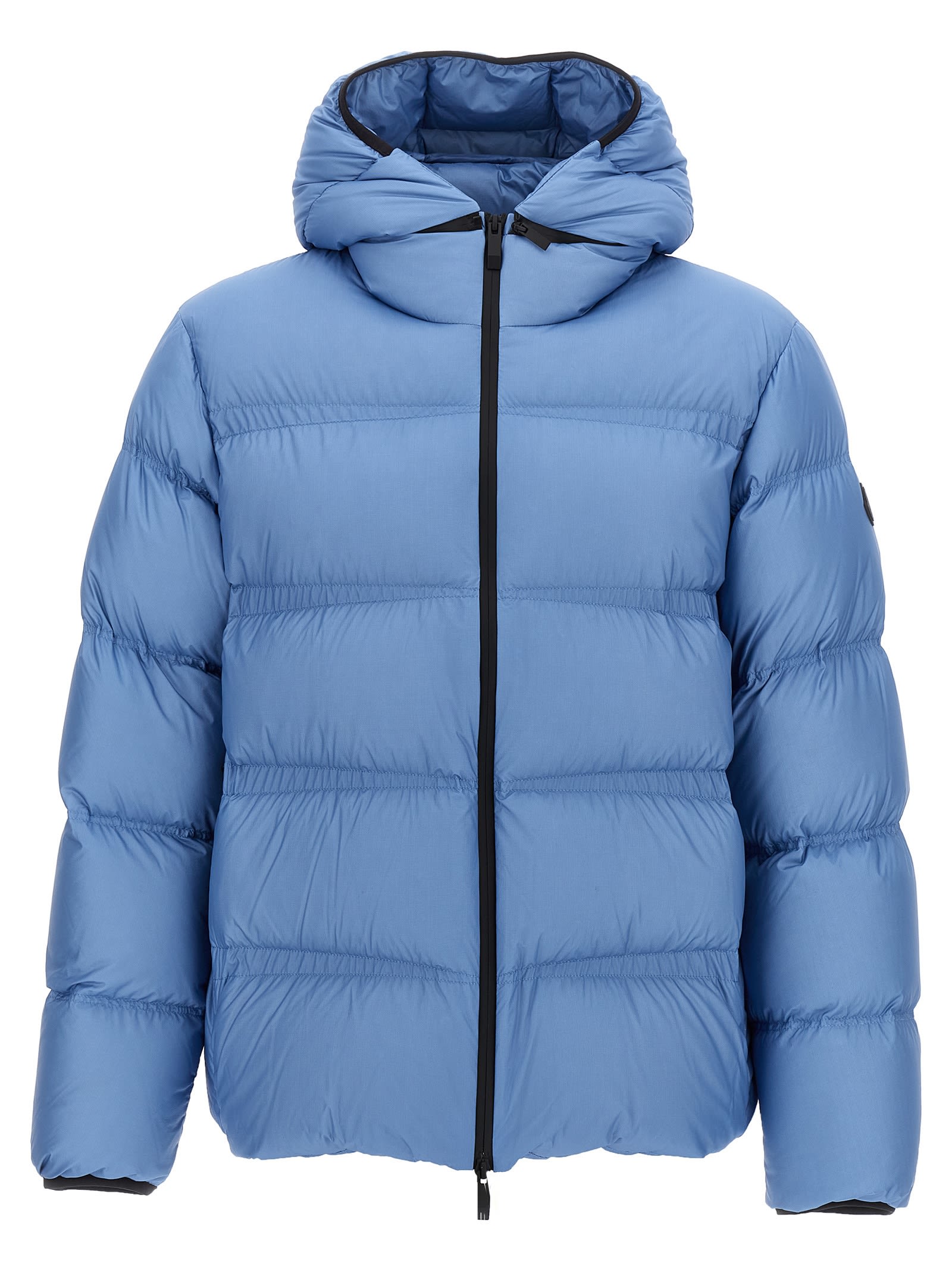 Shop Moncler Masac Down Jacket In Light Blue