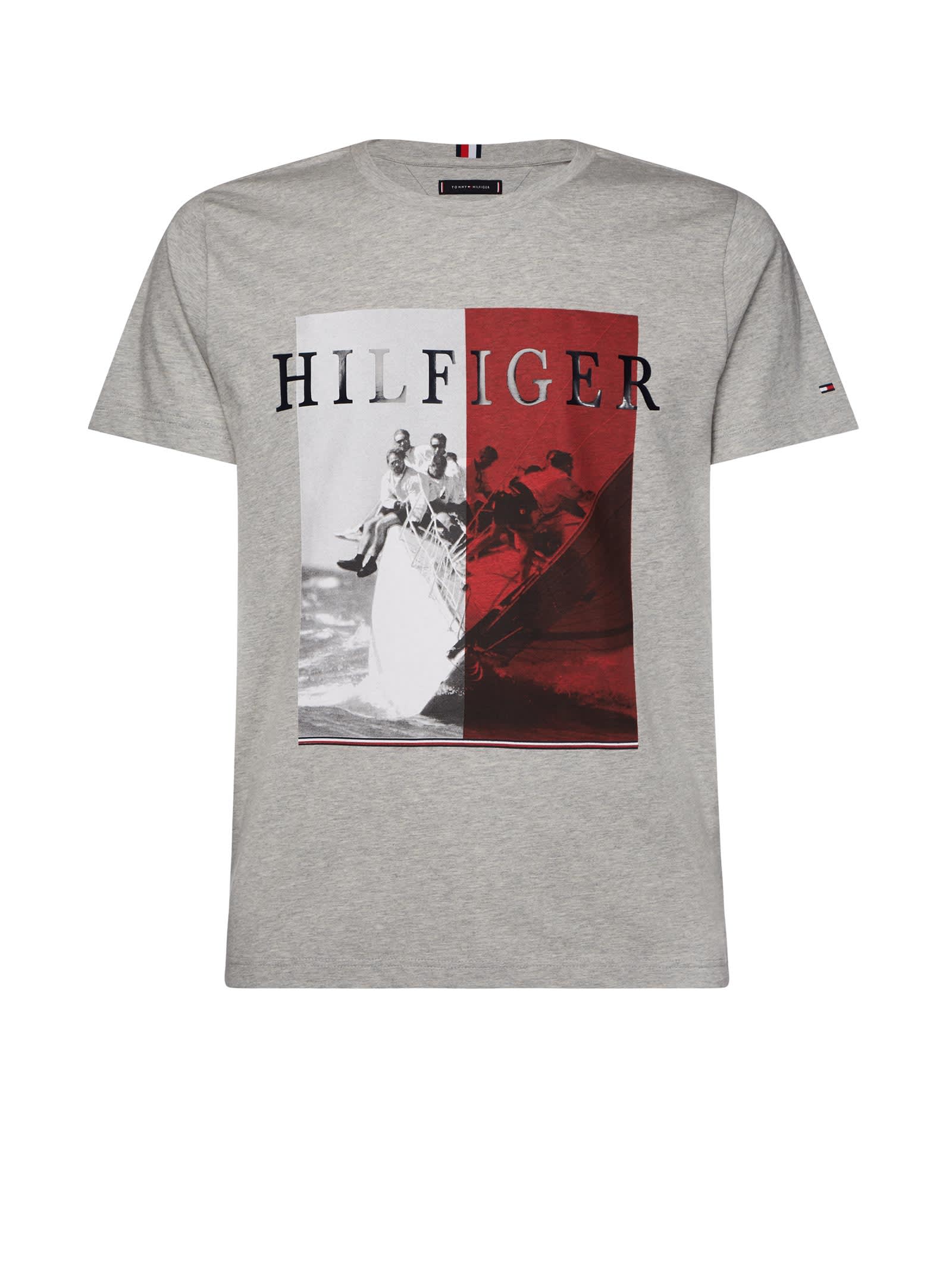 tommy hilfiger gray t shirt