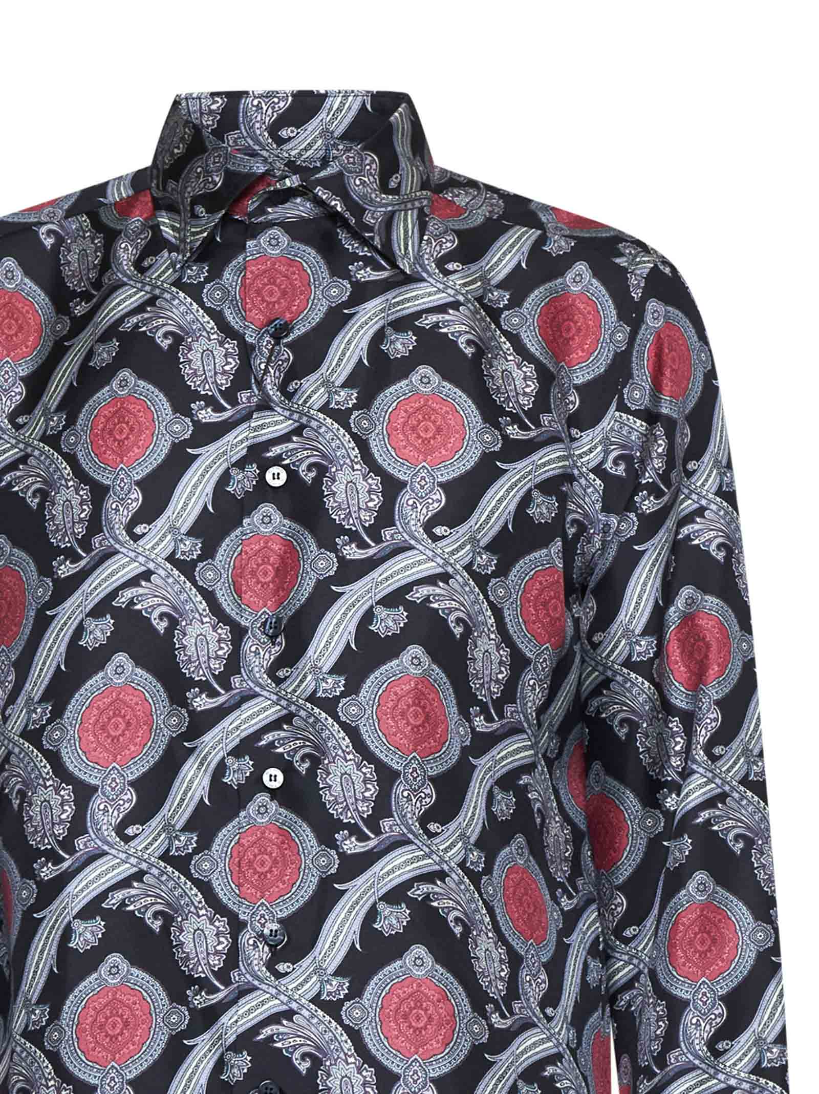 Shop Etro Shirt In Stampa F.do Bejge