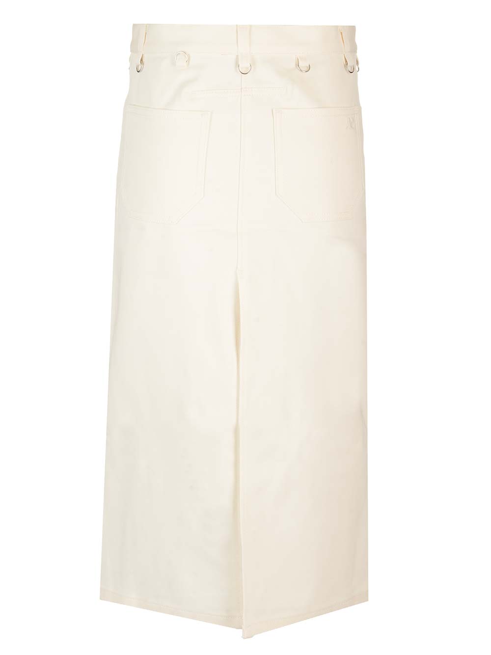 Shop Courrèges Denim Skirt In White