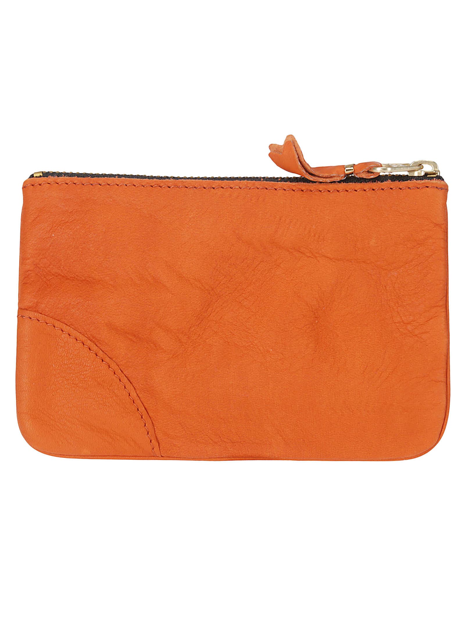 Shop Comme Des Garçons Washed Wallet In Burnt Orange